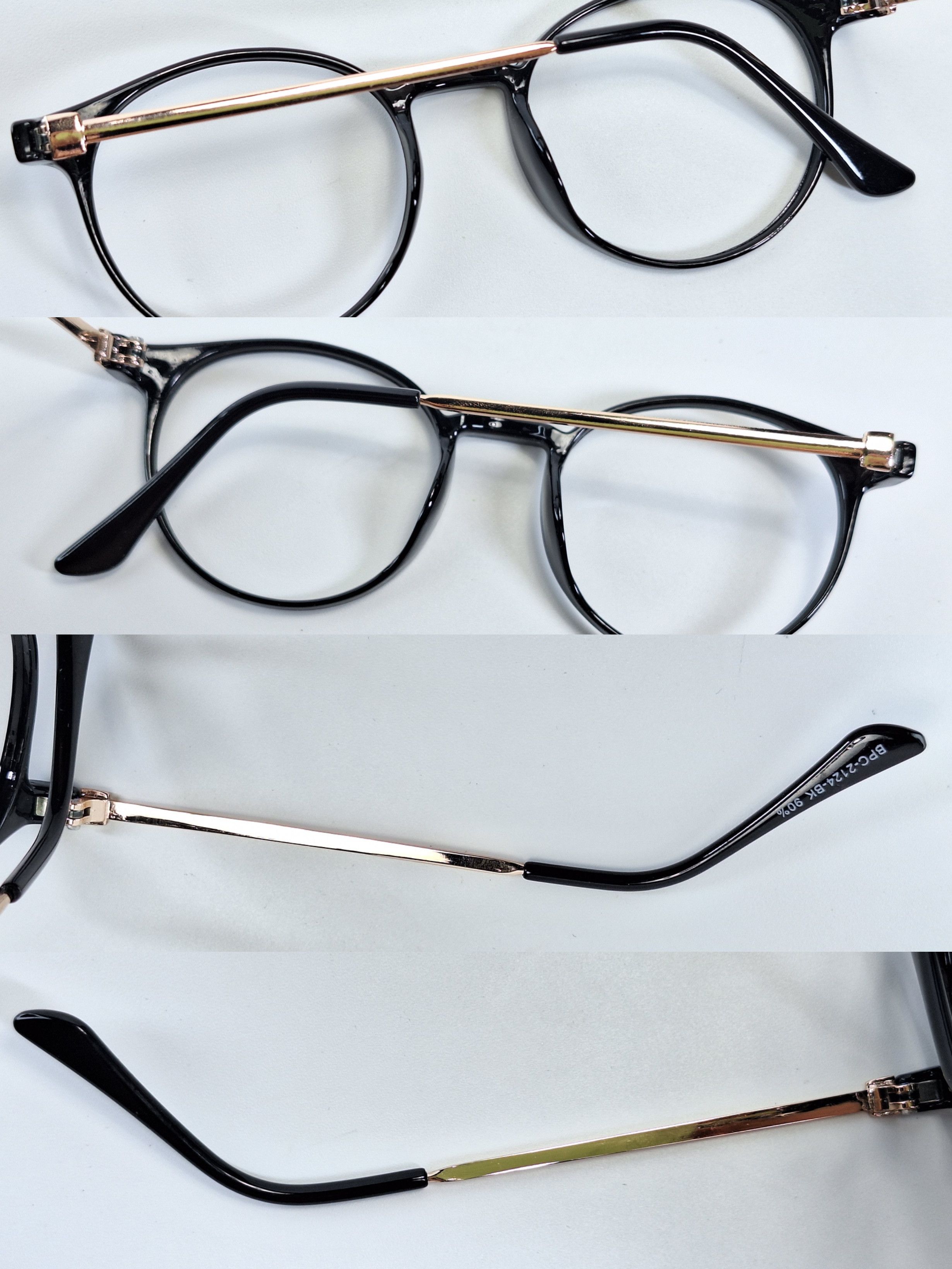 Other 3COINS BPC-2124 Japan Black Gold Boston Eyeglass Frame Size ONE SIZE - 5 Thumbnail