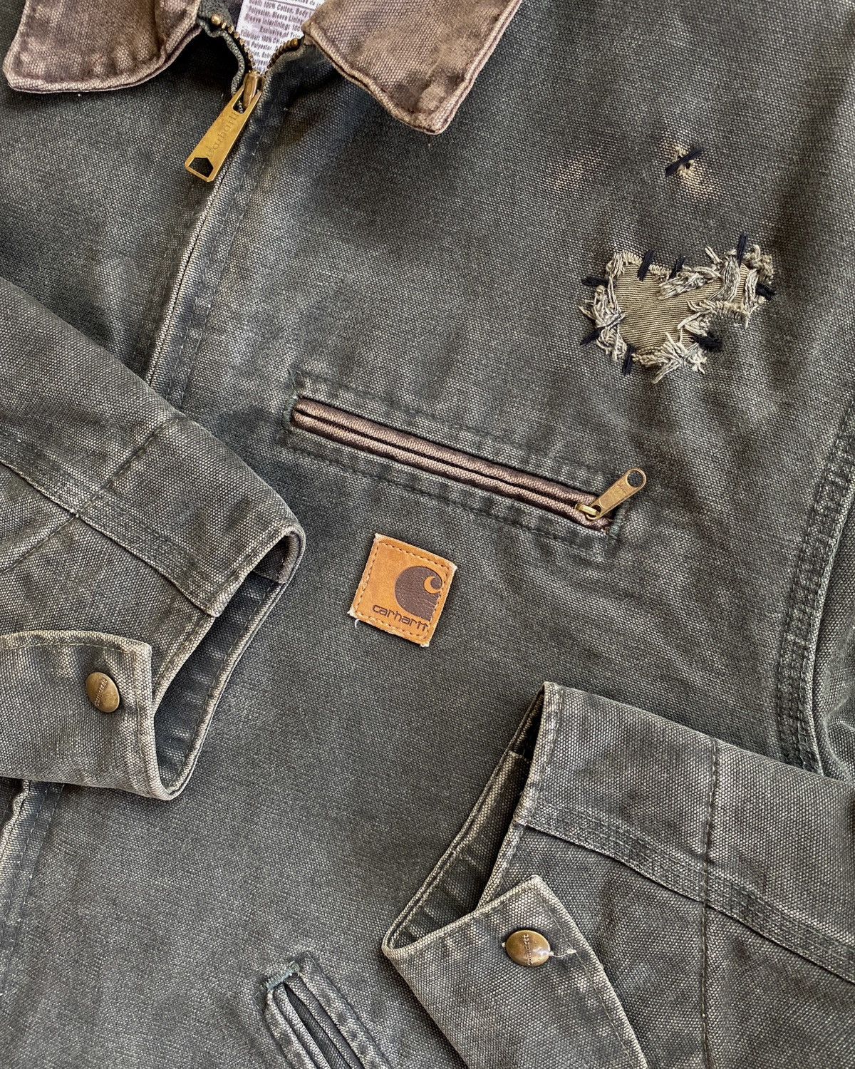 Carhartt Vintage Carhartt Detroit Blanked Lined Jacket - J97 MOS Size US XL / EU 56 / 4 - 6 Thumbnail