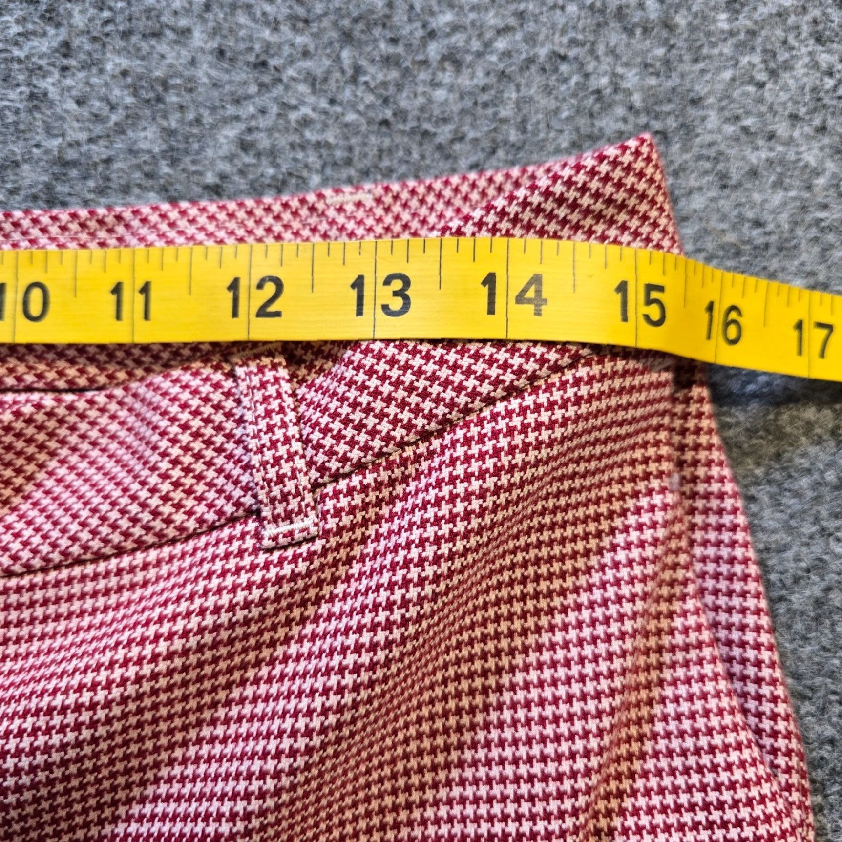 J. Jill J. Jill Pants Womens Size 10 Red Houndstooth Crop Capri Wide Leg Stretch Casual Pants Size 30" / US 8 / IT 44 - 5 Thumbnail