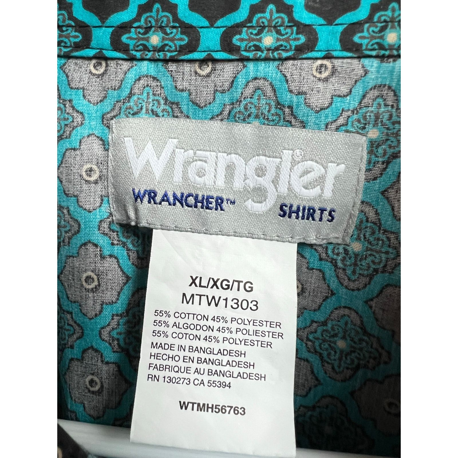 Wrangler Wrangler Wrancher Shirts Geometric Pattern Western XL Pearl Size US XL / EU 56 / 4 - 3 Thumbnail