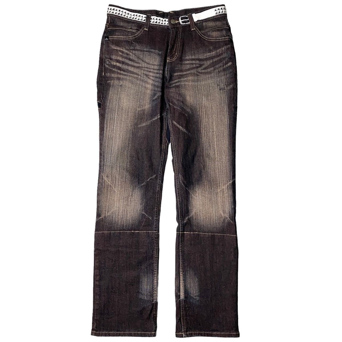 If Six Was Nine × Le Grande Bleu (L.G.B.) × PPFM RARE PPFM Star Flared Mudwash Jeans Size US 32 / EU 48 - 2 Thumbnail