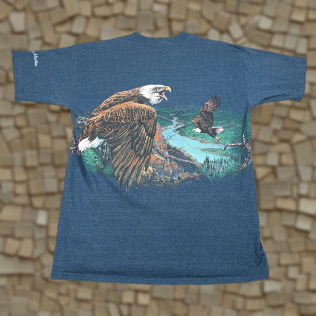 Vintage VINTAGE Smoky Mountains Shirt Adult XL Blue Eagles Nature USA Made 90s Shirt Mens XL Blue Eagles Nature USA 90s Size US XL / EU 56 / 4 - 1 Thumbnail