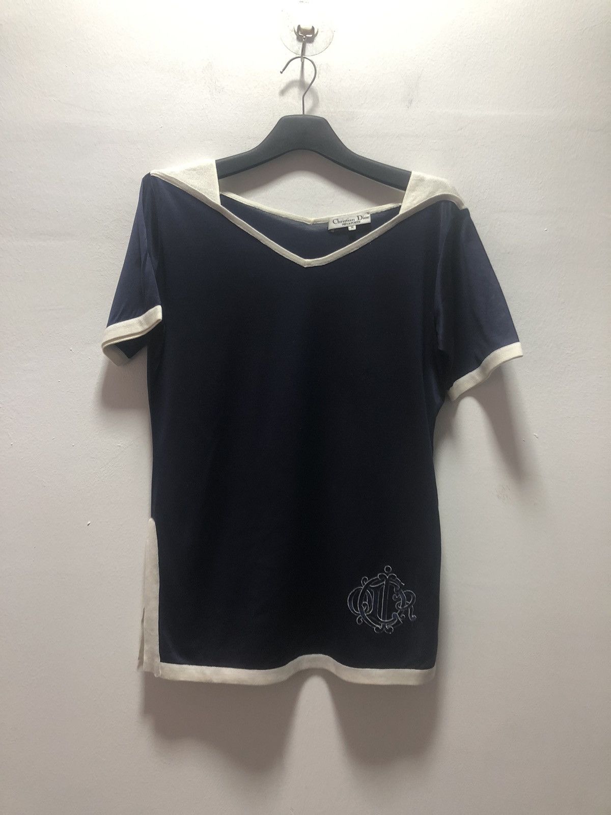 Christian Dior Monsieur Vintage CHRISTIAN DIOR Pret A Porter T Shirt Big Logo Size M / US 6-8 / IT 42-44 - 1 Thumbnail