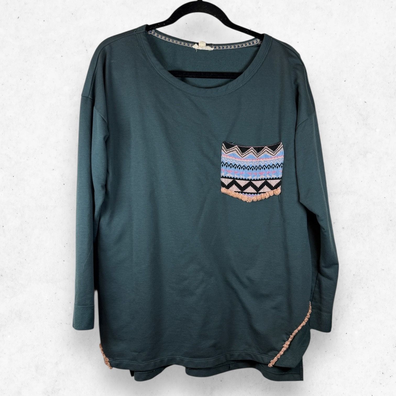 Other Oddi Women's L Long Sleeve Aztec Pocket Dark Green Oversized Size L / US 10 / IT 46 - 1 Thumbnail