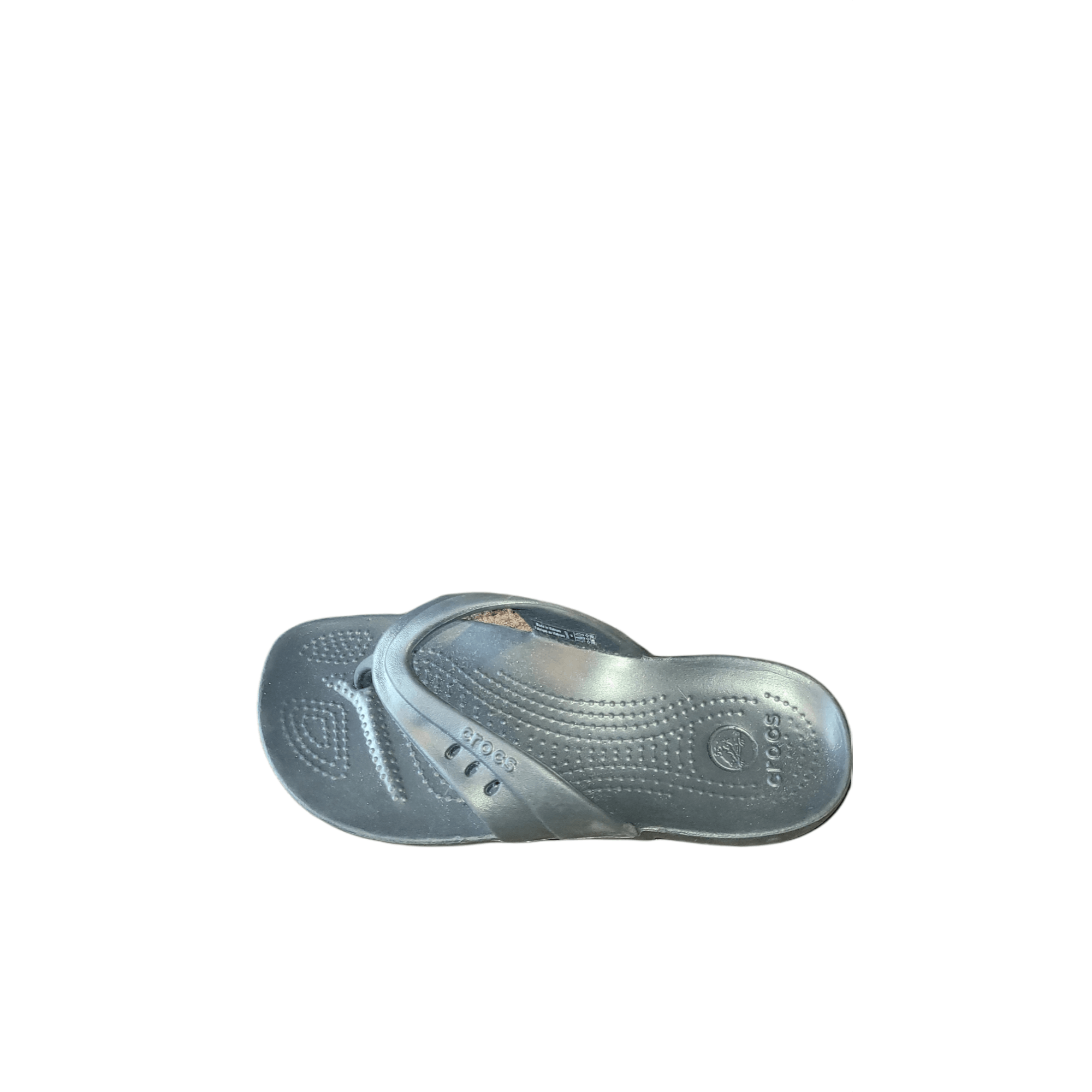 Crocs Crocs Thong Sandals Women Sz 4 Black Rubber Massaging Sole S Size US 4 / IT 34 - 1 Thumbnail