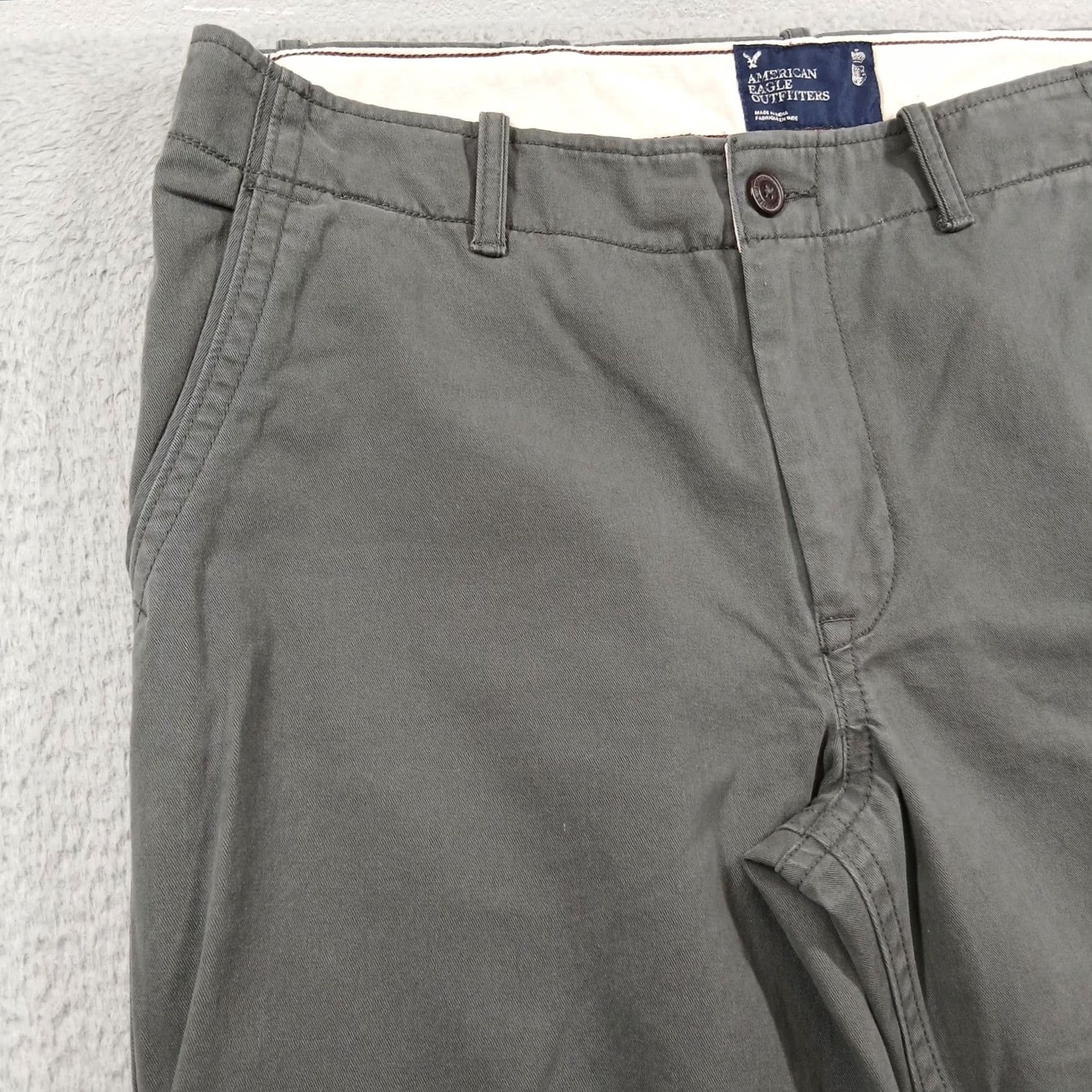 American Eagle Outfitters American Eagle Flat Front Chino Pants Men 38x32 Charcoal Grey NWT - Wide Fit Size US 38 / EU 54 - 6 Thumbnail