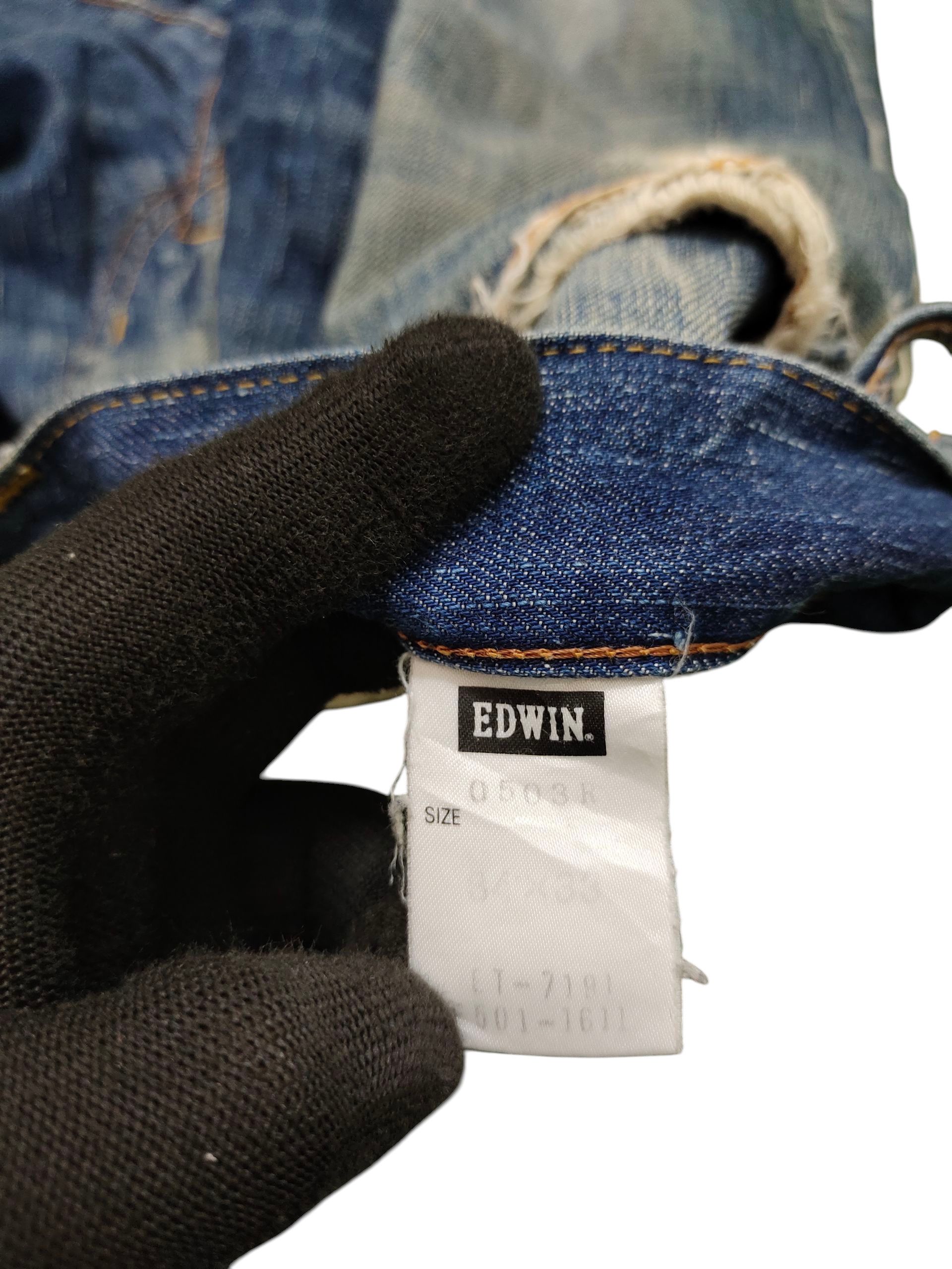 Kapital Vintage 90s Edwin 503R Regular Clawmark Distress Denim Jeans Size US 34 / EU 50 - 12 Thumbnail