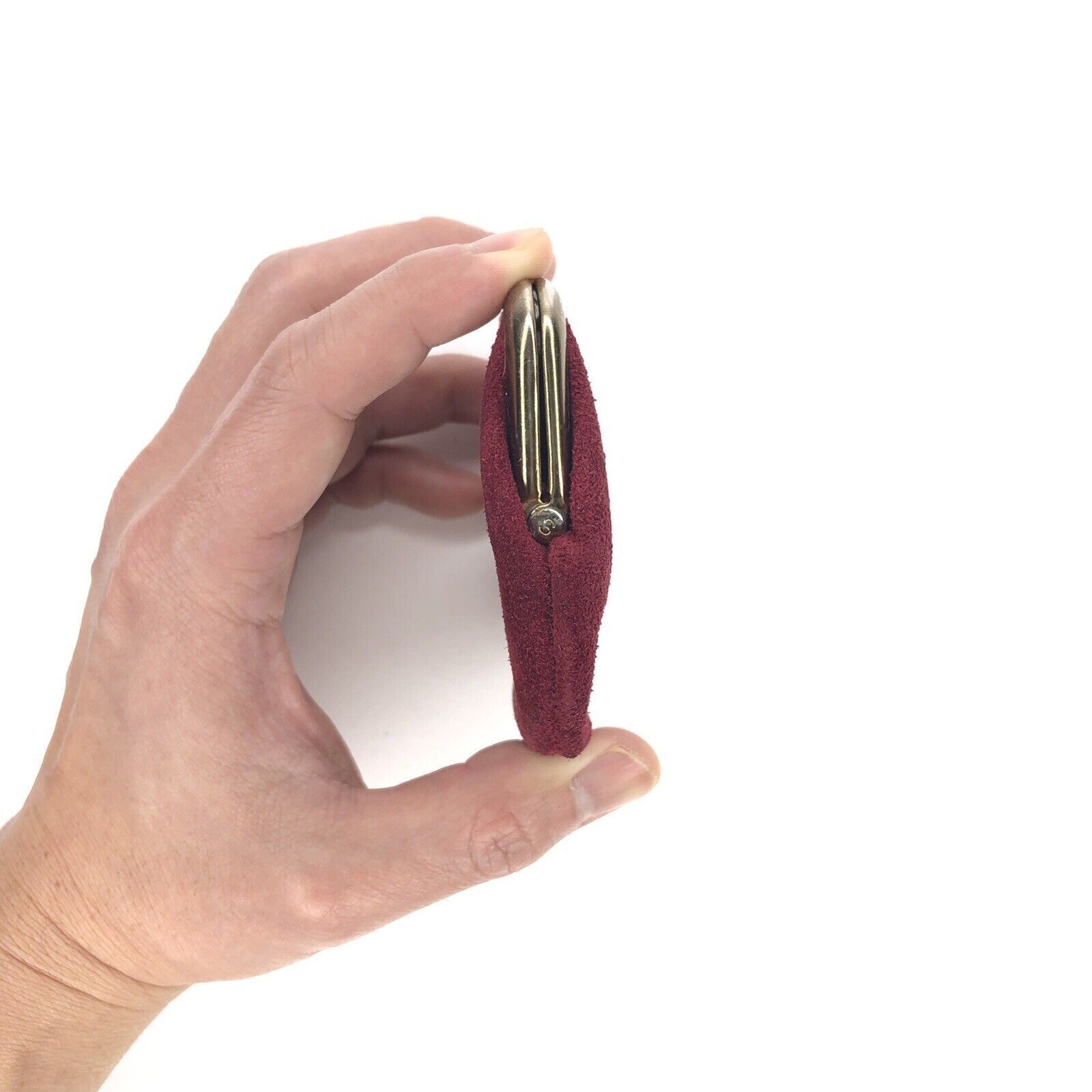 Other VTG Victorian Lady Burgundy Suede Coin Purse Clip Rose Size ONE SIZE - 8 Thumbnail