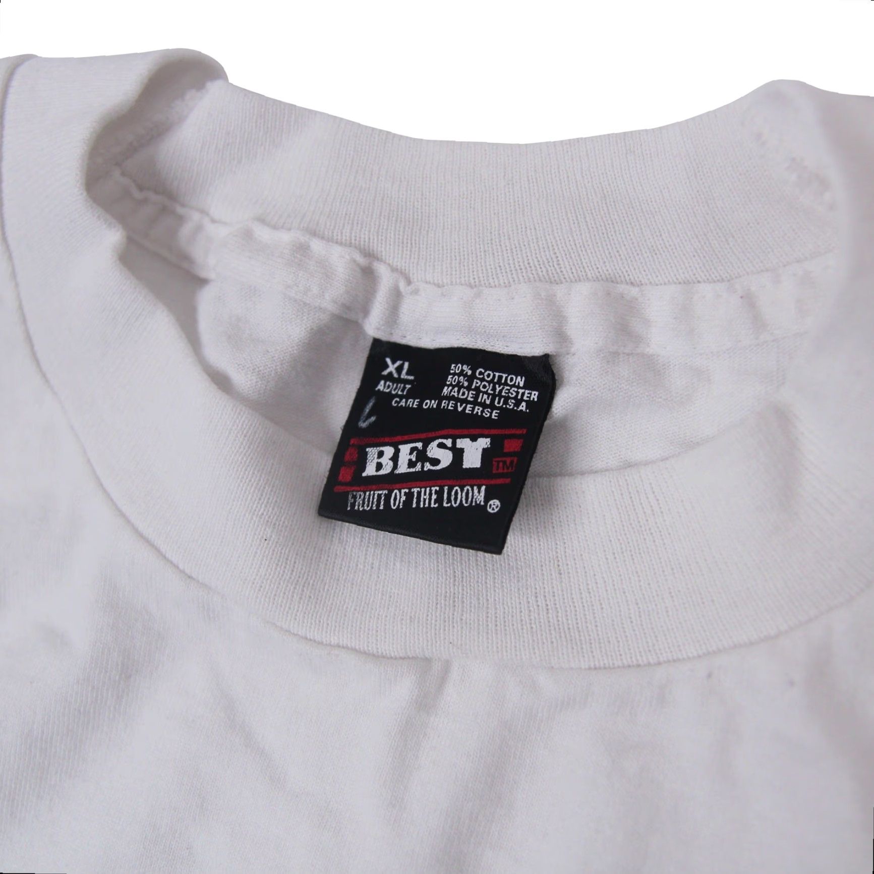 Vintage VINTAGE Slogan Mens XL Graphic T Shirt White Size US XL / EU 56 / 4 - 4 Thumbnail