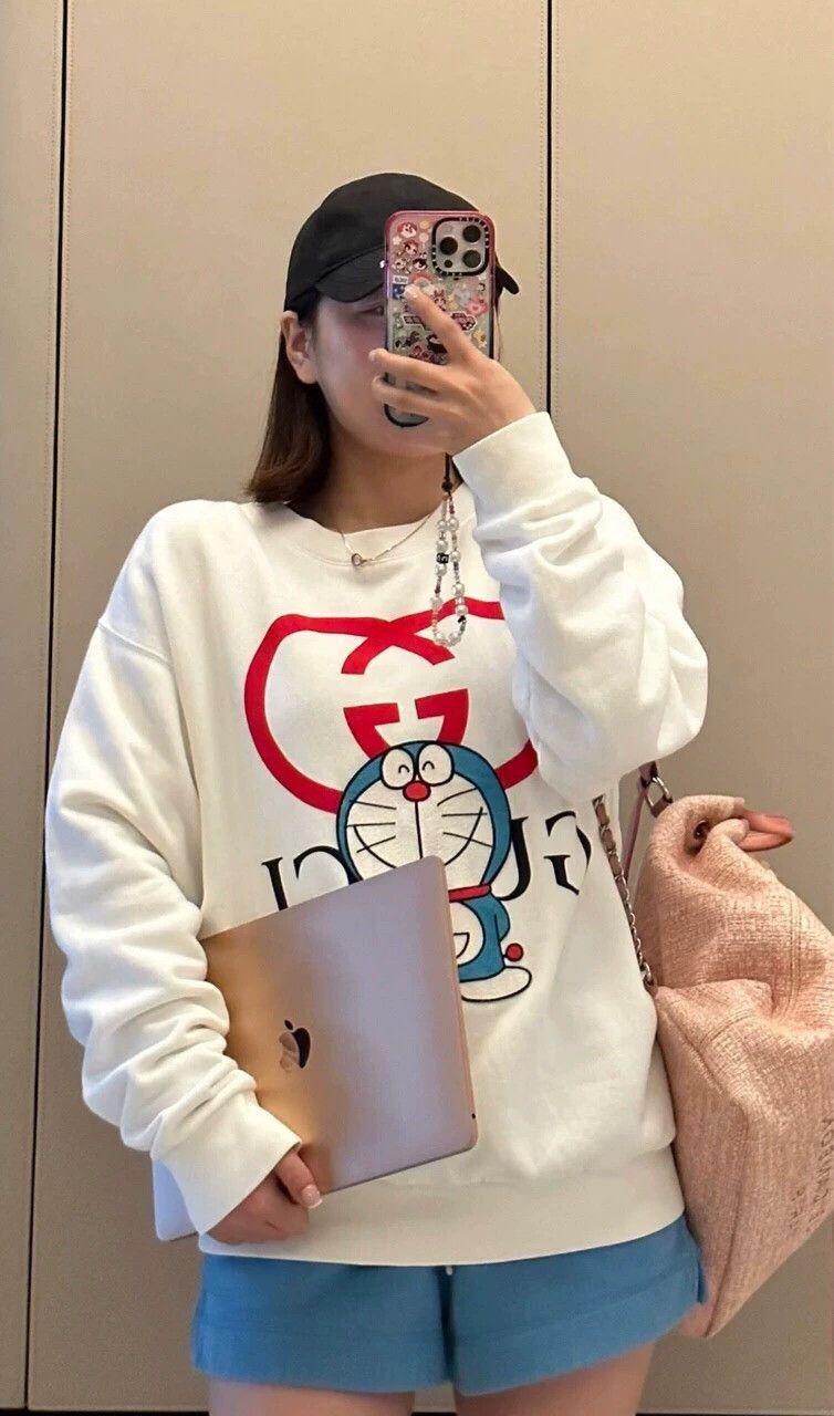 Gucci Gucci Doraemon co-branded logo letter robot cat printed rou Size US XS / EU 42 / 0 - 9 Thumbnail