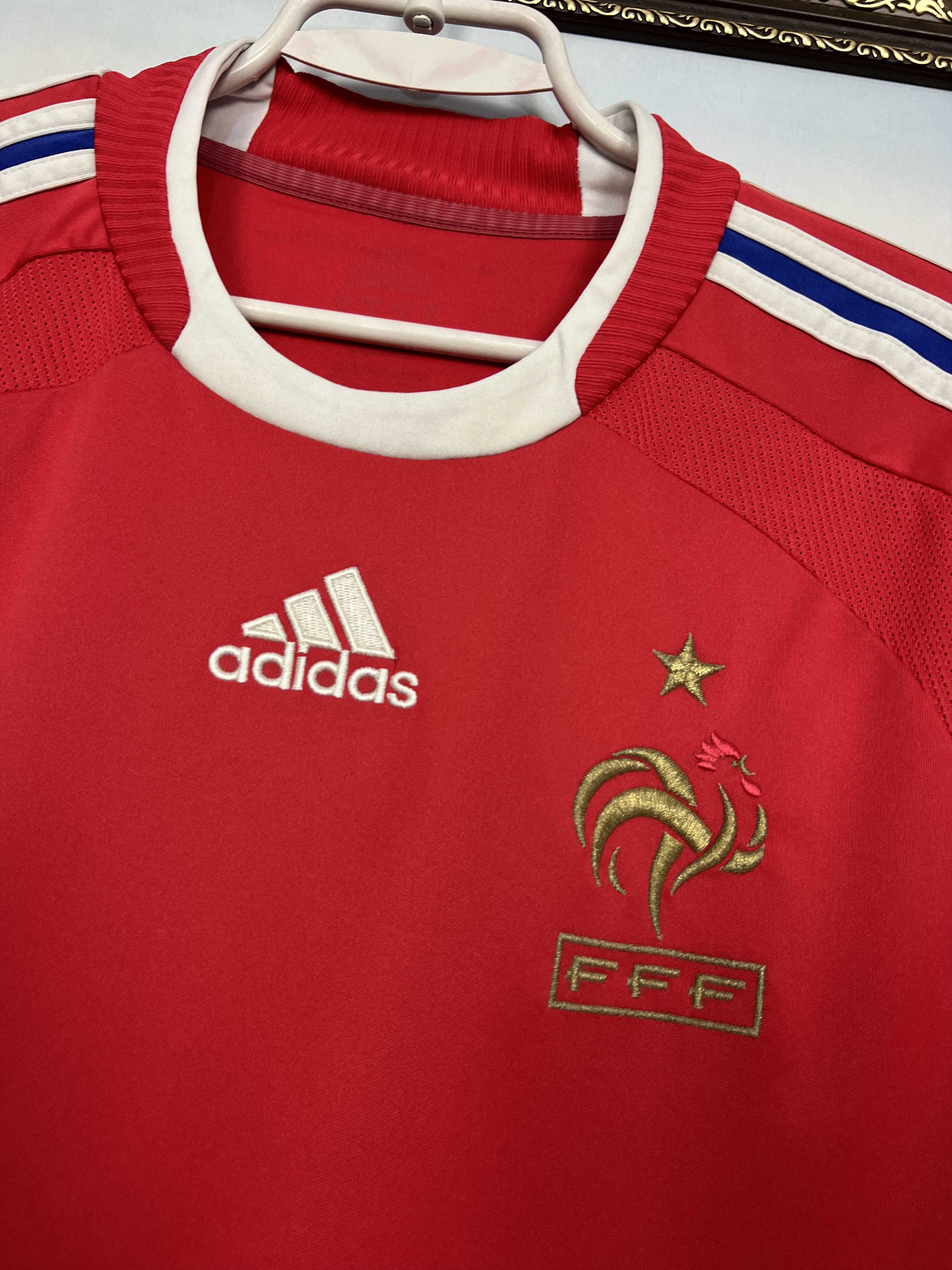 Adidas France football shirt 2008 Soccer Jersey National Trikot Size US L / EU 52-54 / 3 - 3 Thumbnail