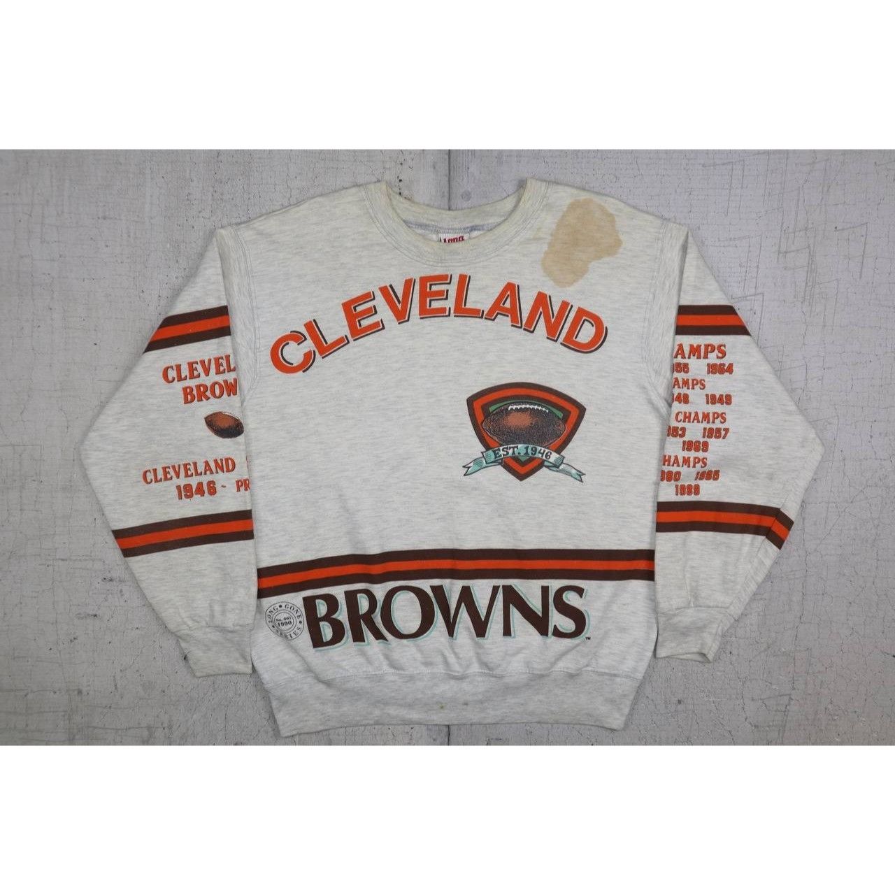 Vintage Vintage Long Gone Cleveland Browns NFL Crewneck Sweatshirt Size US L / EU 52-54 / 3 - 4 Thumbnail