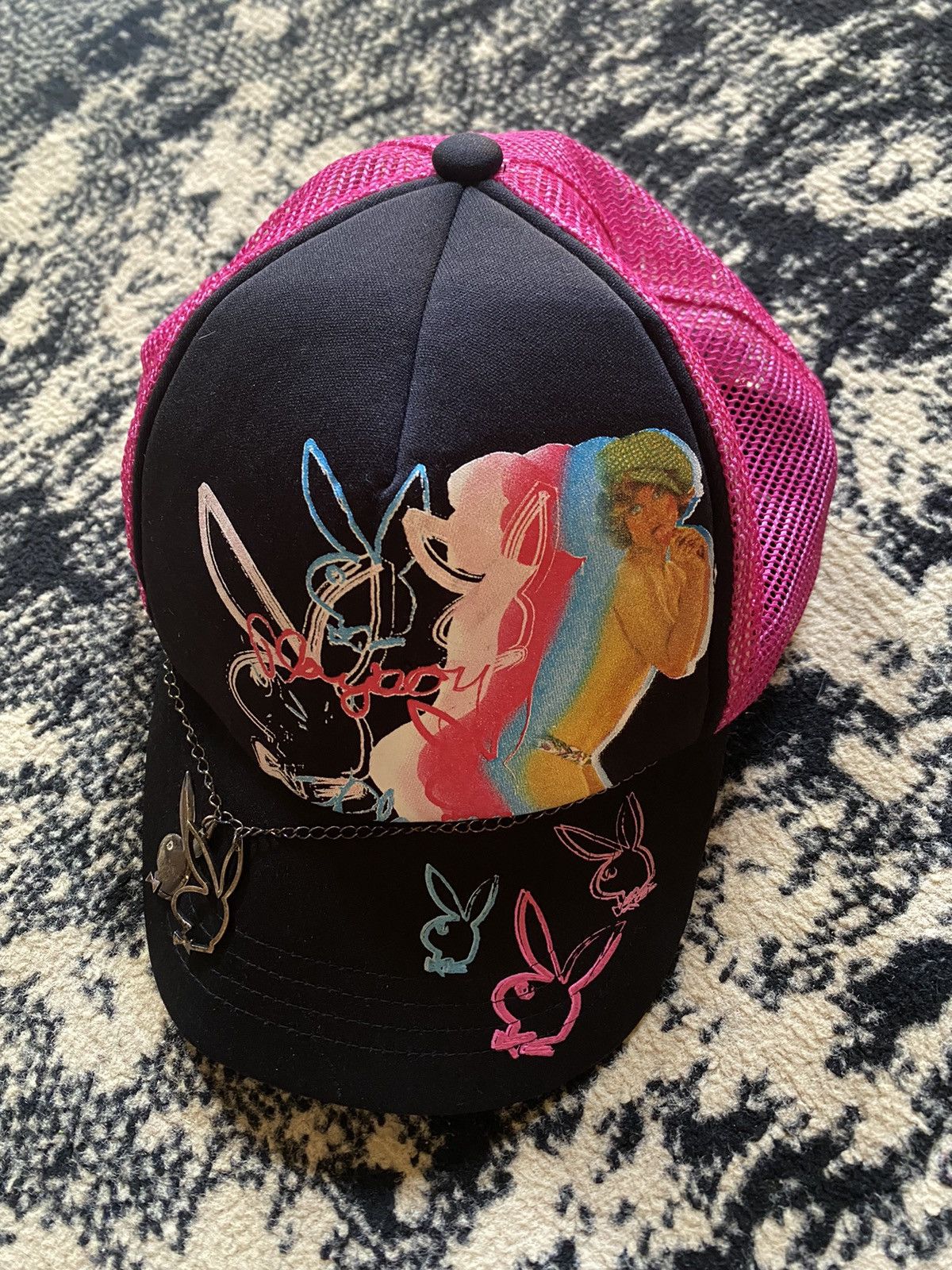 If Six Was Nine × Le Grande Bleu (L.G.B.) × Playboy Y2K Playboy With Necklace Trucker Caps Size ONE SIZE - 3 Thumbnail