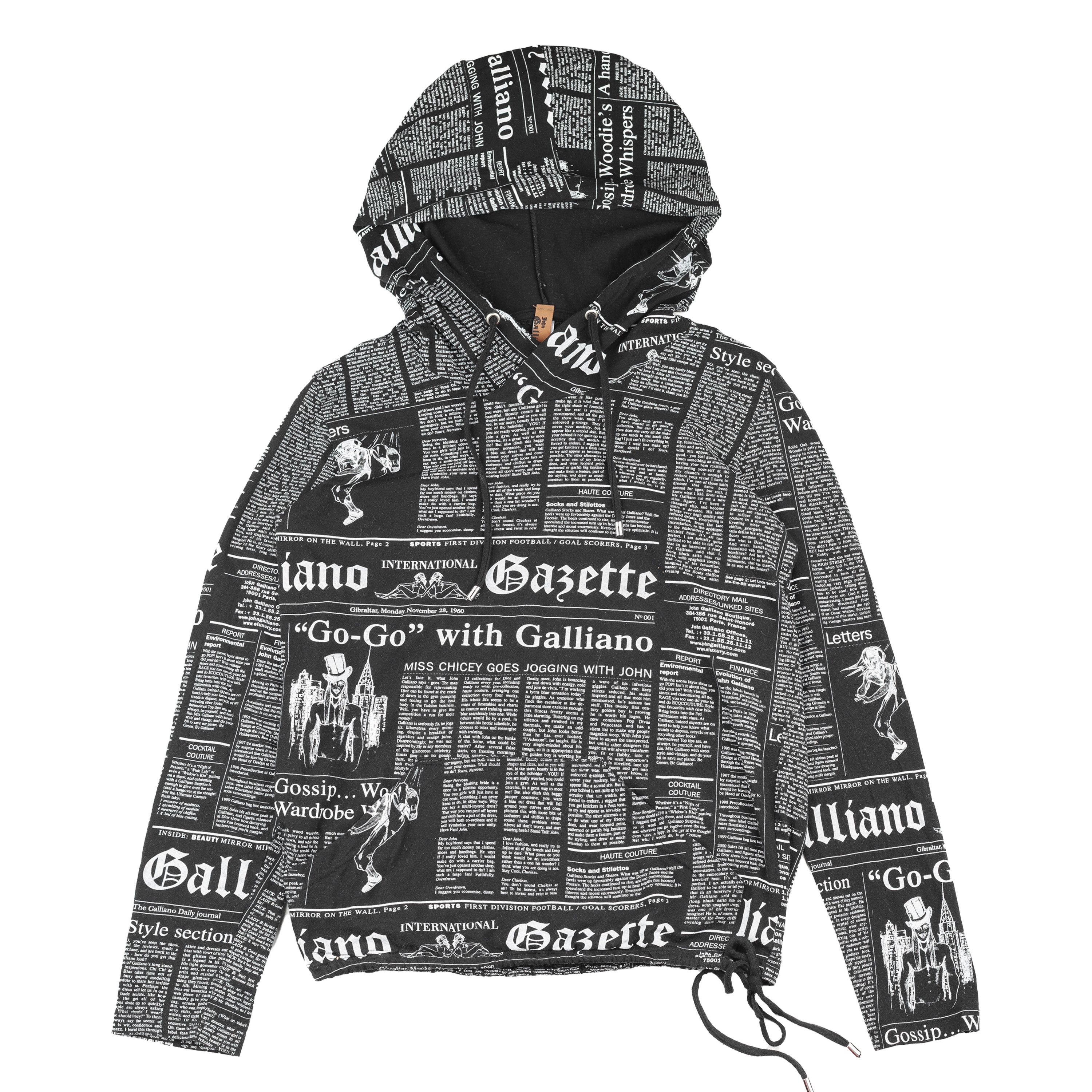 Designer × John Galliano Vintage John galliano newspaper print zip