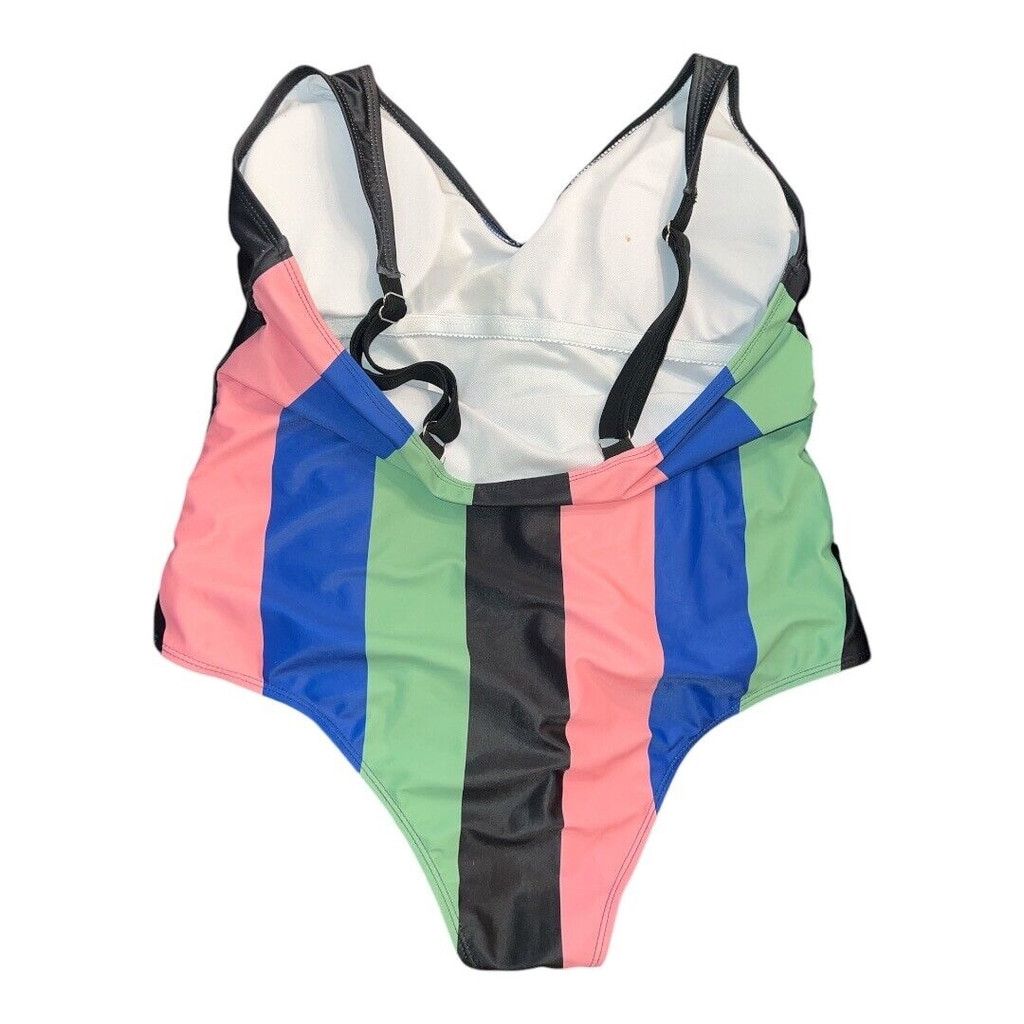 Shein Shein One piece multicolor striped swimsuit Size ONE SIZE - 4 Thumbnail