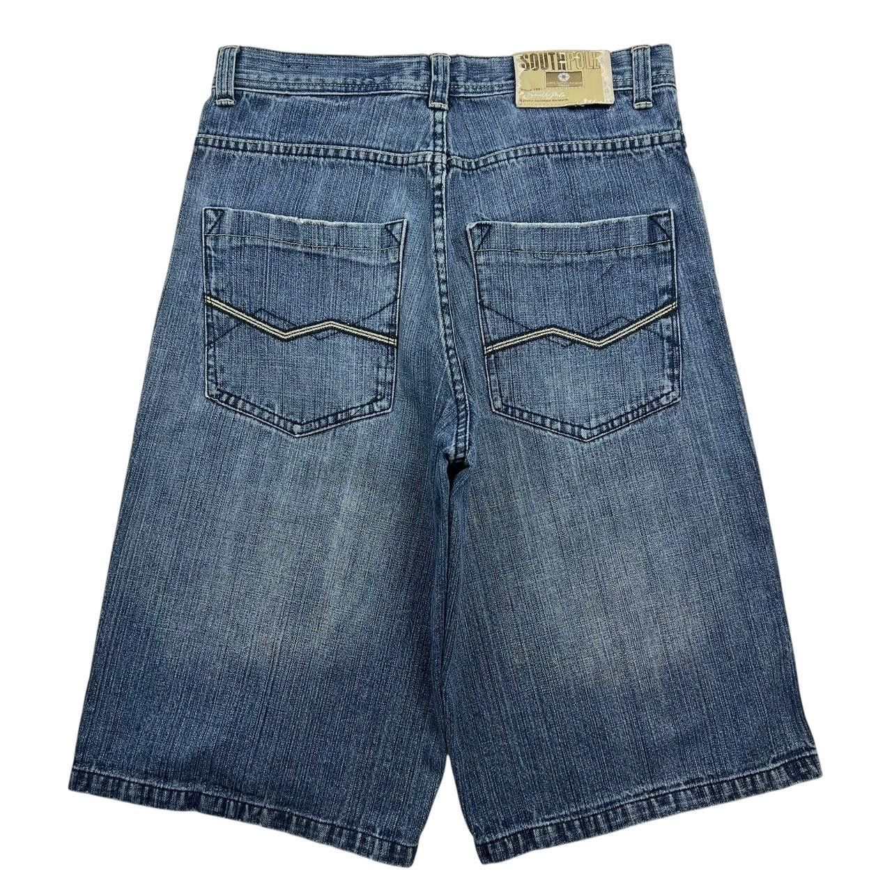 Southpole Vintage Southpole Baggy Denim Embroidered Shorts Waist 34 Size US 34 / EU 50 - 1 Thumbnail