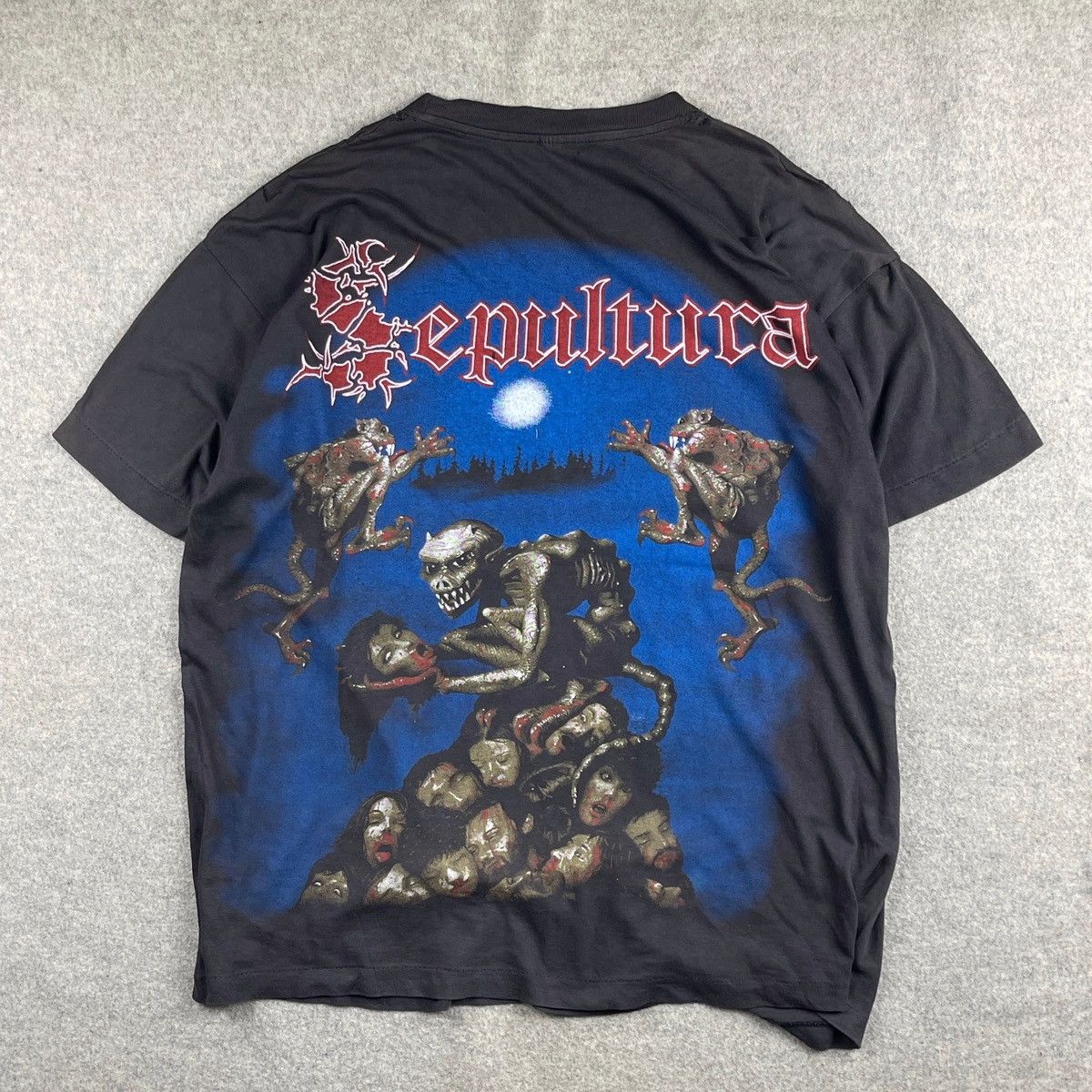 Band Tees × Vintage 90s Vintage SEPULTURA Metal Size US XL / EU 56 / 4 - 11 Thumbnail