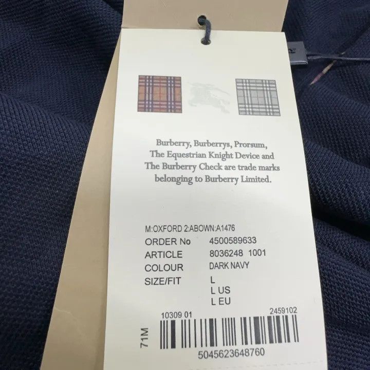 Burberry Burberry Burberry Embroidered Logo Oxford Polo Shirt-2507 Size US L / EU 52-54 / 3 - 5 Thumbnail