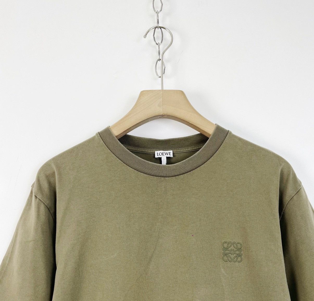 Loewe Loewe Army Green Embroidered Logo Short Sleeve K12 Size US M / EU 48-50 / 2 - 3 Thumbnail