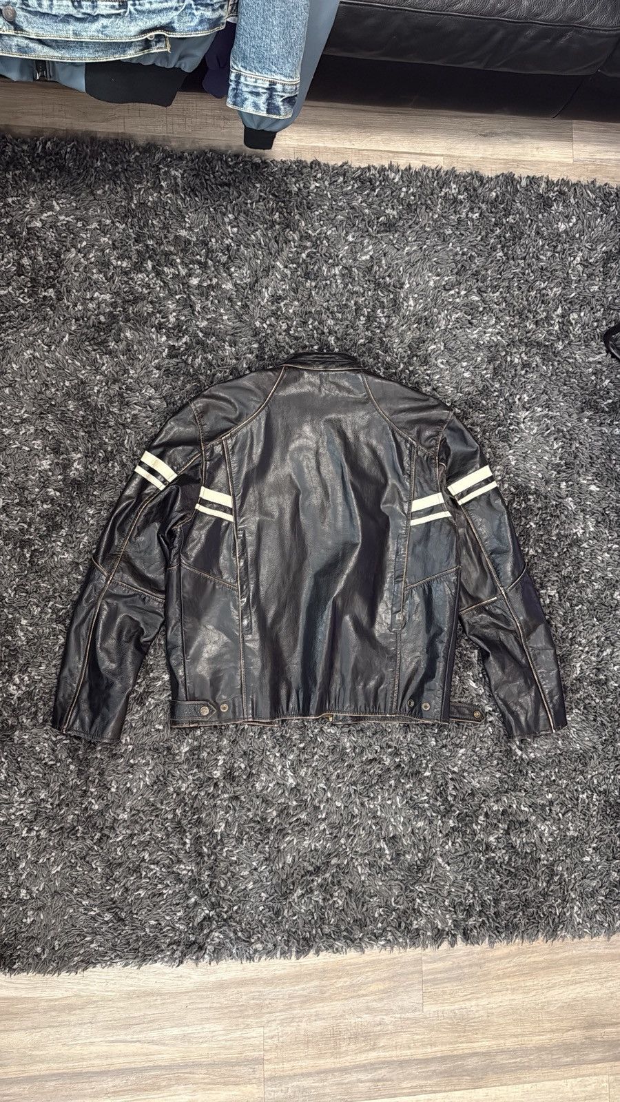 Other River Road Motorcycle Leather Jacket Men’s Size 40 Size US M / EU 48-50 / 2 - 3 Thumbnail