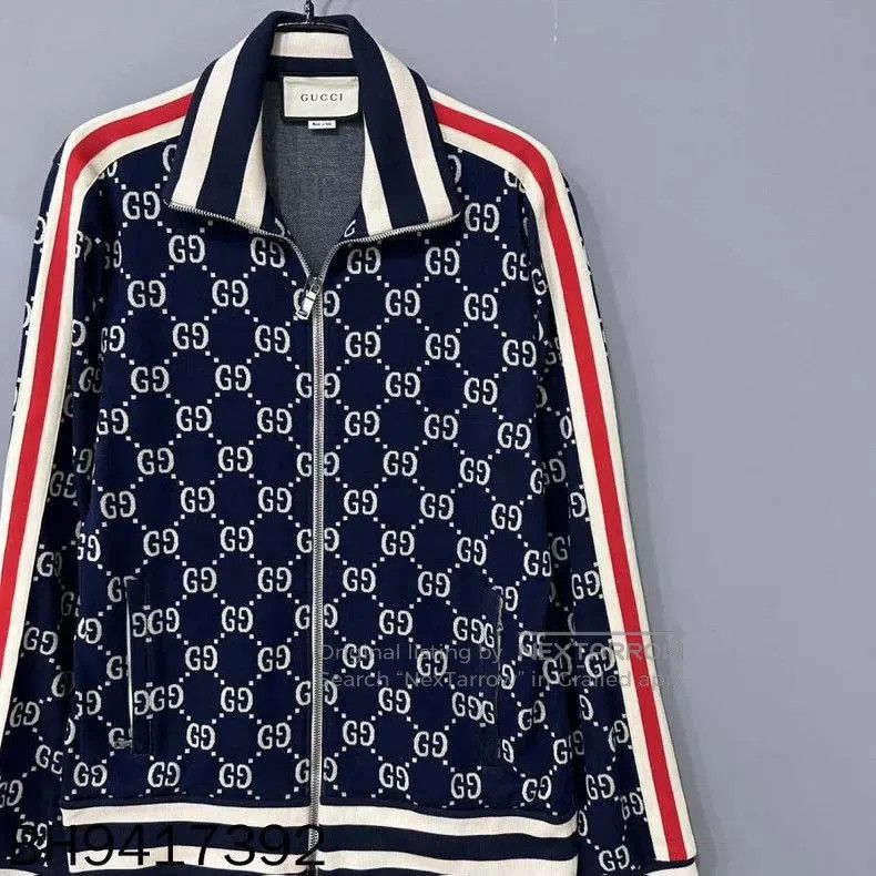 Gucci Gucci Blue GG Print Varsity Jacket. Size US M / EU 48-50 / 2 - 2 Thumbnail