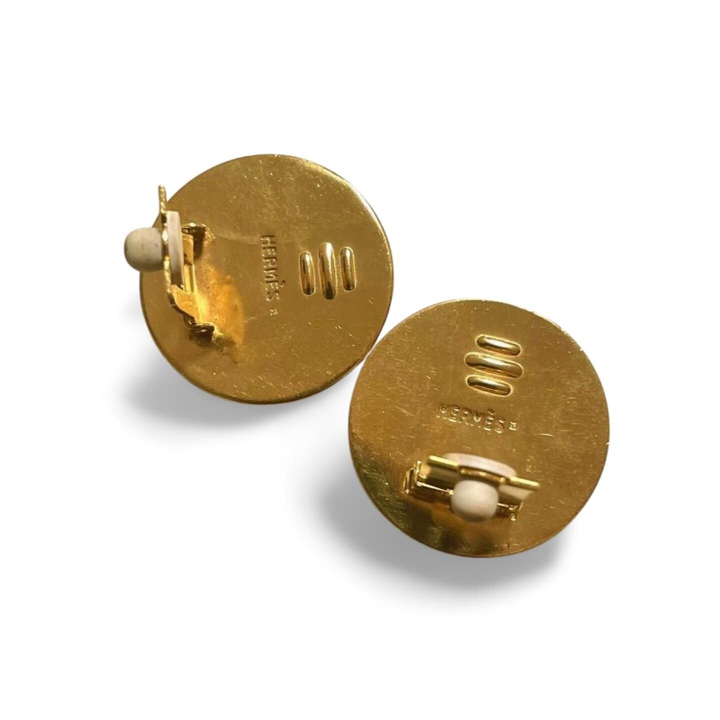 Hermes Vintage Hermes round enamel earrings, squirrel Size ONE SIZE - 5 Thumbnail