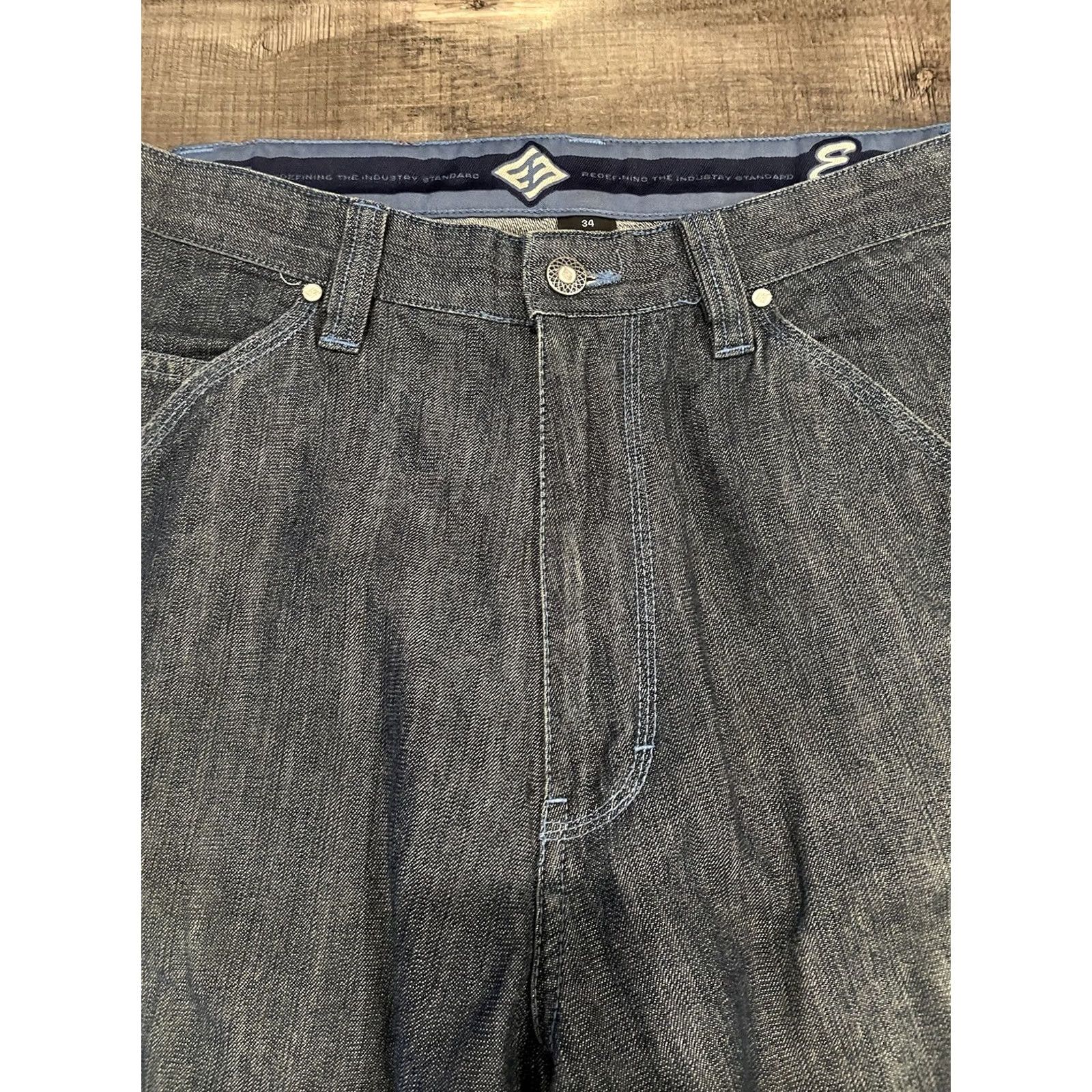 Enyce VINTAGE ENYCE Jeans Mens 34x32 Blue Wide-Leg Baggy Hip Hop Y2K Skate 90s Womens Size US 34 / EU 50 - 6 Thumbnail