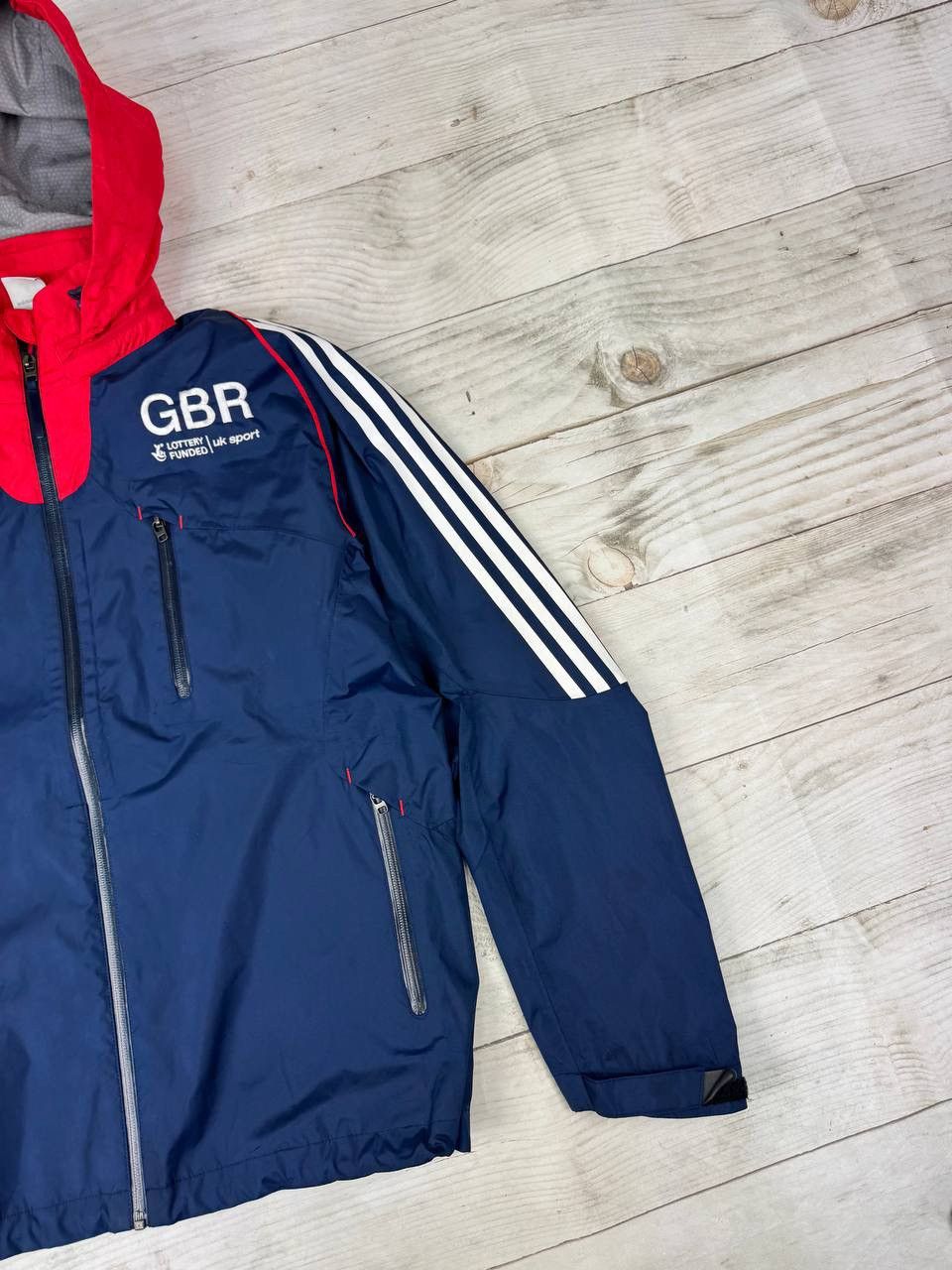 Adidas Adidas GBR Track Jacket Nylon Striped Size US M / EU 48-50 / 2 - 4 Thumbnail