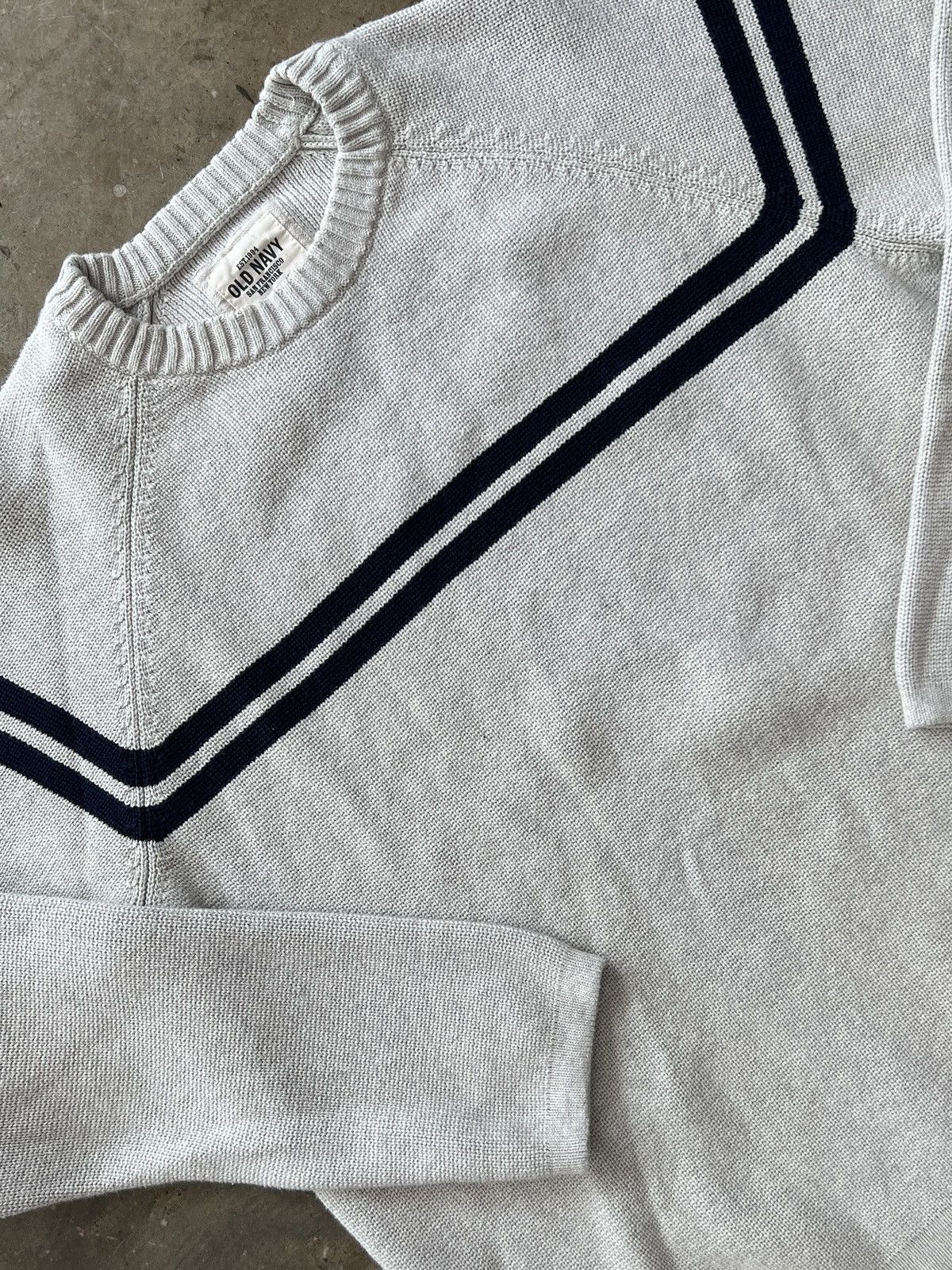 Old Navy × Vintage Vintage Y2K Old Navy Stripe Knit Sweater XL Size US XL / EU 56 / 4 - 1 Thumbnail