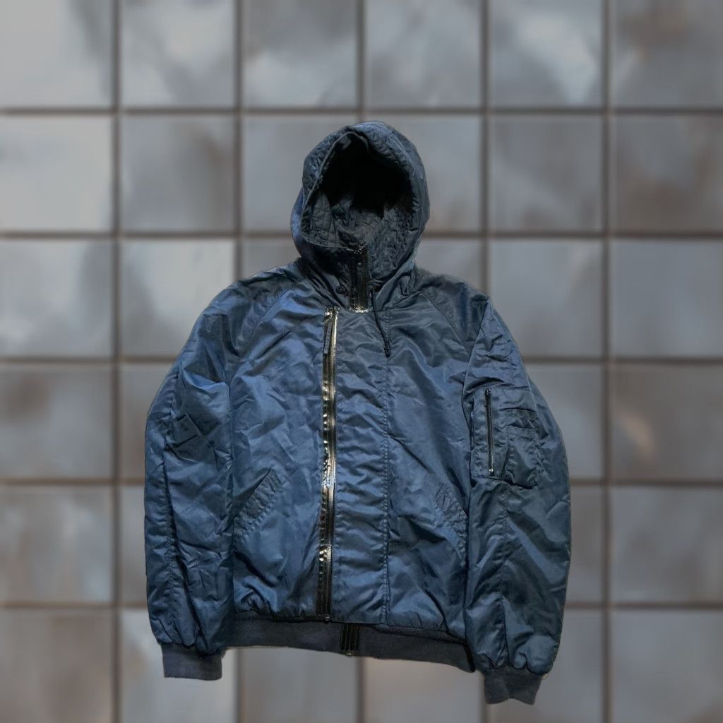 Doublet VINTAGE Whyred Bomber Jacket Navy Blue Army Hooded Zip Men M Size Navy Blue Army Bomber Jacket Mens Zip Size US M / EU 48-50 / 2 - 1 Thumbnail