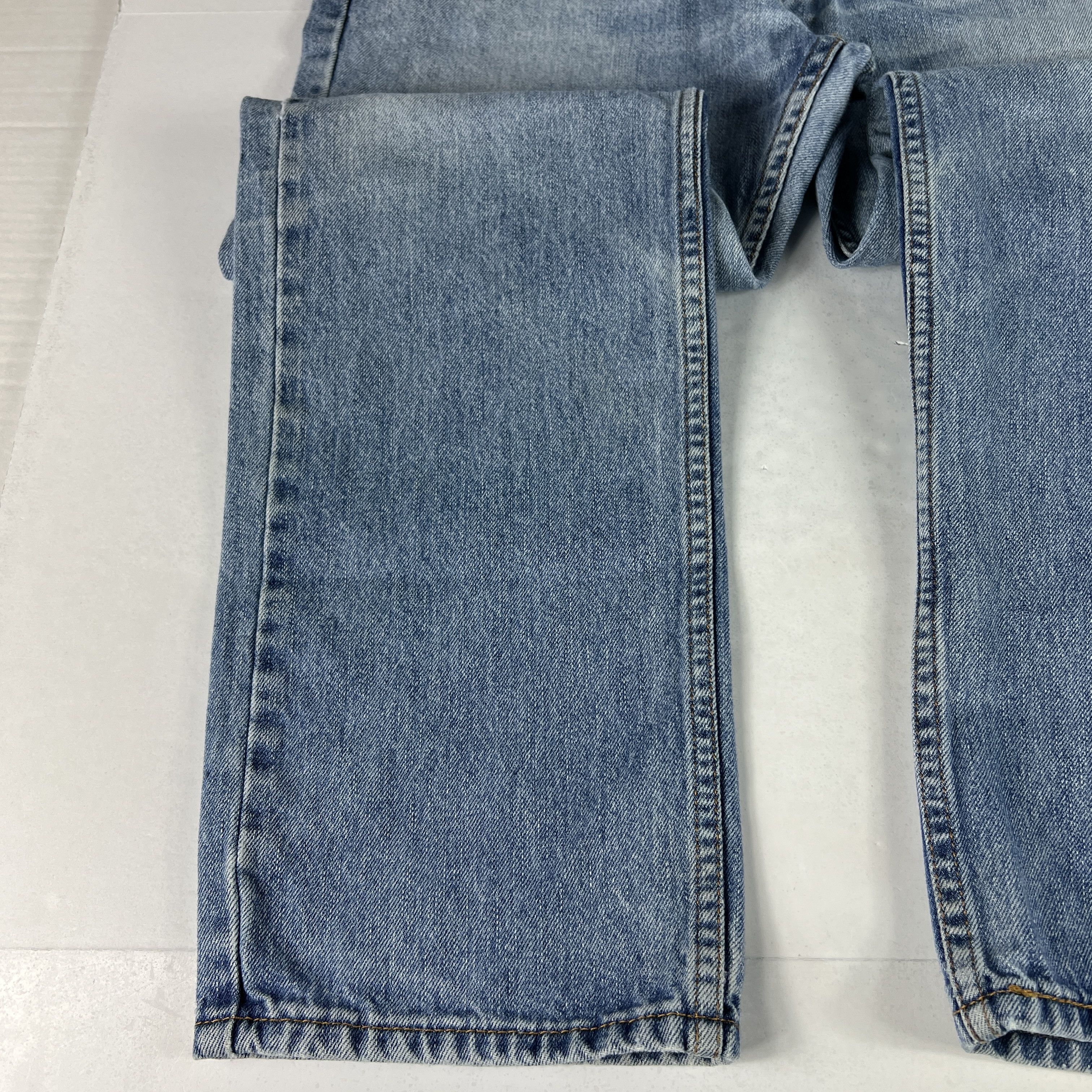 Levi's Levi's Jeans 505 Straight Blue Faded Whiskers Cotton Denim Size US 34 / EU 50 - 7 Thumbnail