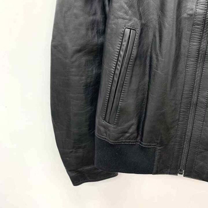 Dolce & Gabbana Dolce Gabbana Black Leather Zip Jacket Size US L / EU 52-54 / 3 - 4 Thumbnail