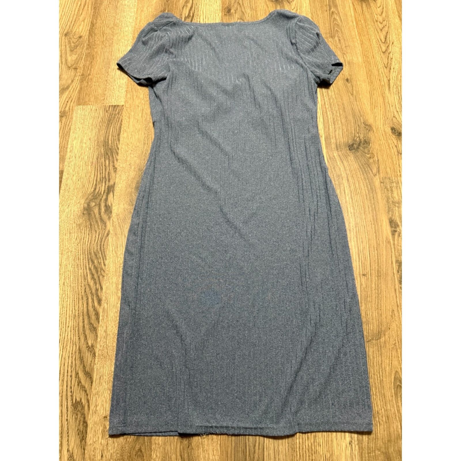 Vintage Livi Dress Women's Size Small Blue Short Sleeve V-Neck Lace Up Shift Dress Size 28" / US 6 / IT 42 - 2 Thumbnail