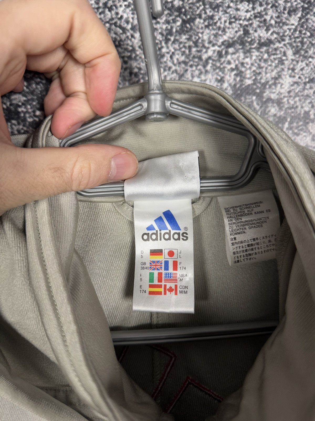 Adidas Men’s Adidas Vintage Hoodie Full Zip Jacket 90s Retro Size M Size US M / EU 48-50 / 2 - 9 Thumbnail
