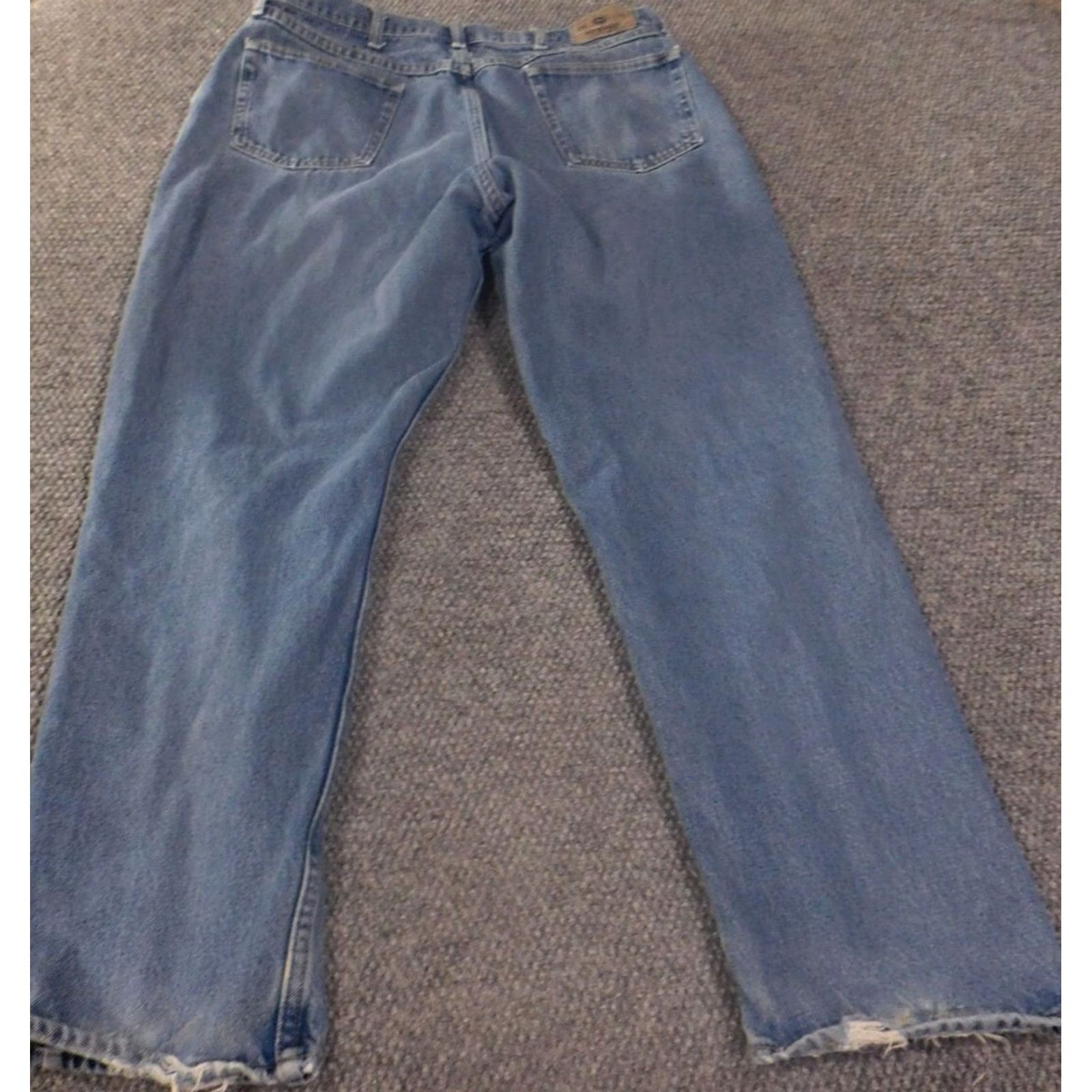 Wrangler Wrangler Jeans Mens 38x32 Relaxed Fit Light Blue Denim Workwear Straight Cowboy Pockets Zipper Regular Men Size US 38 / EU 54 - 5 Thumbnail