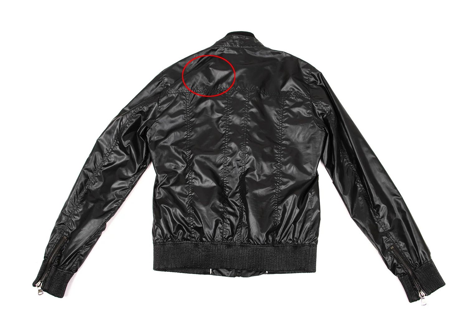 Polyester Zip Pocket Blouson in Black, Size 46
