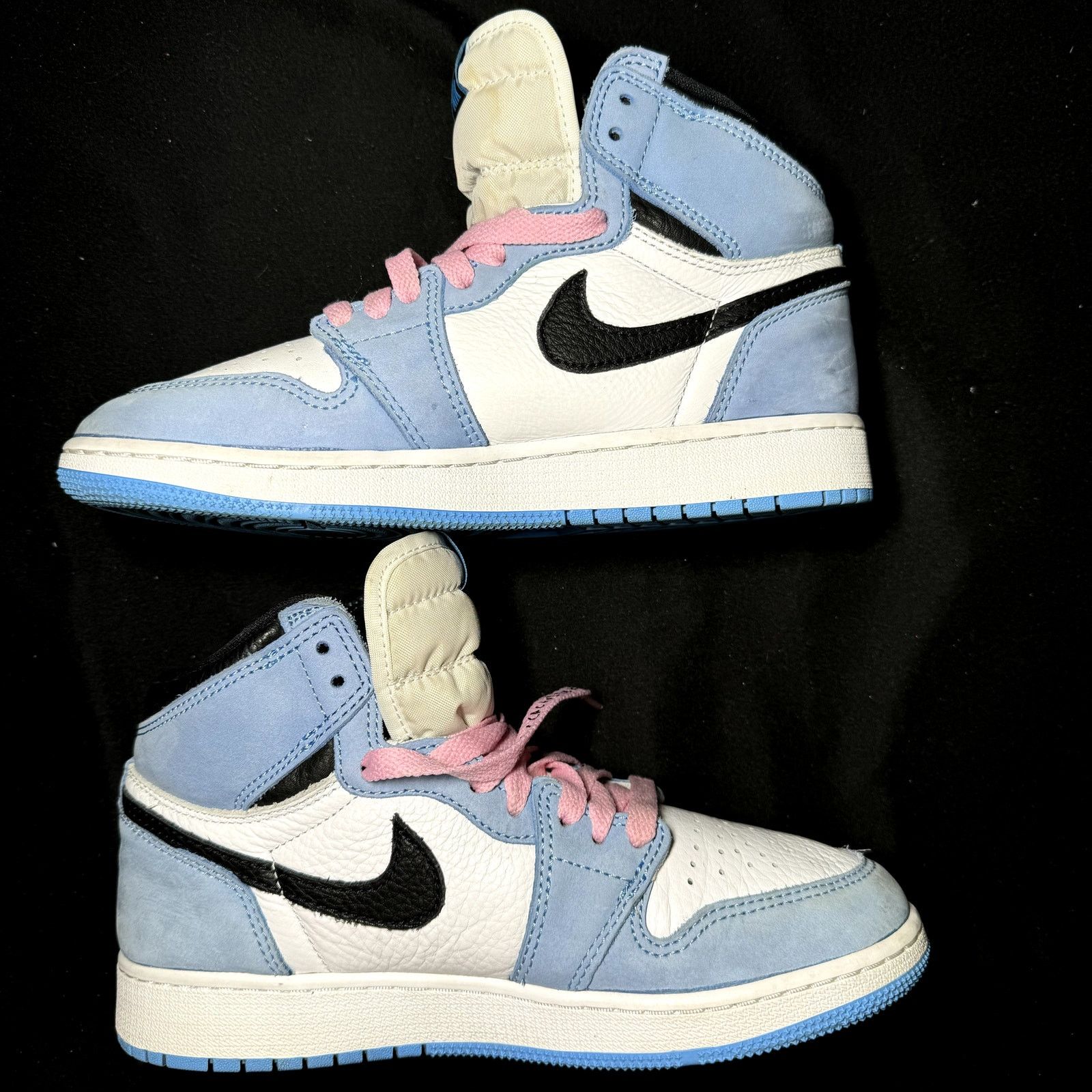 Jordan Brand × Nike Size 5.5 Nike Air Jordan 1 Retro High OG GS University Blue Size US 5.5 / EU 38 - 3 Thumbnail