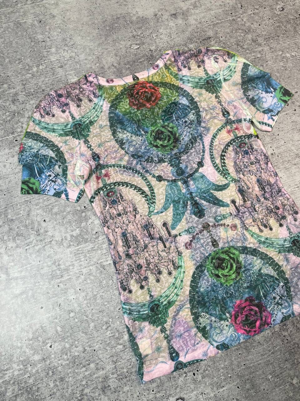Custo Barcelona Vintage 00s Custo Barcelona AOP Printed Top T-Shirt Y2K Size L / US 10 / IT 46 - 5 Thumbnail