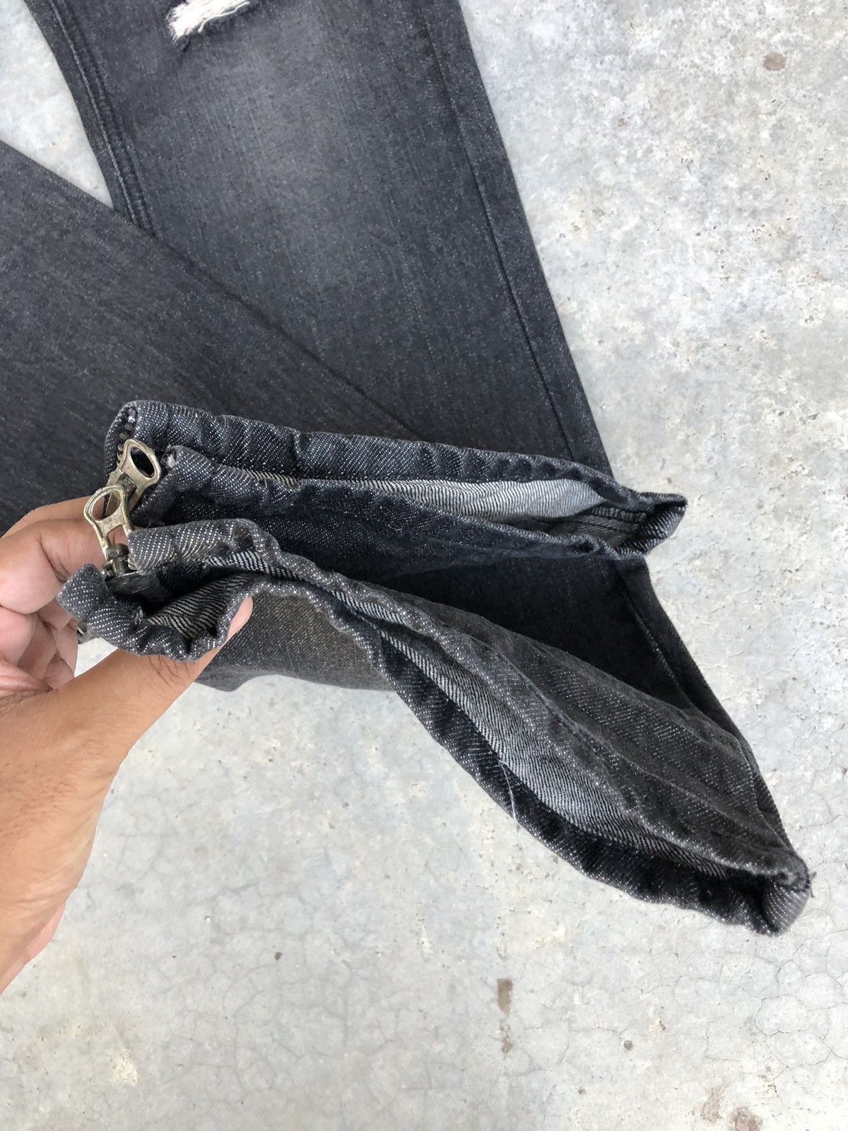 If Six Was Nine Japanese Deadly Flared Jeans Distressed Jeans Size US 33 - 15 Thumbnail