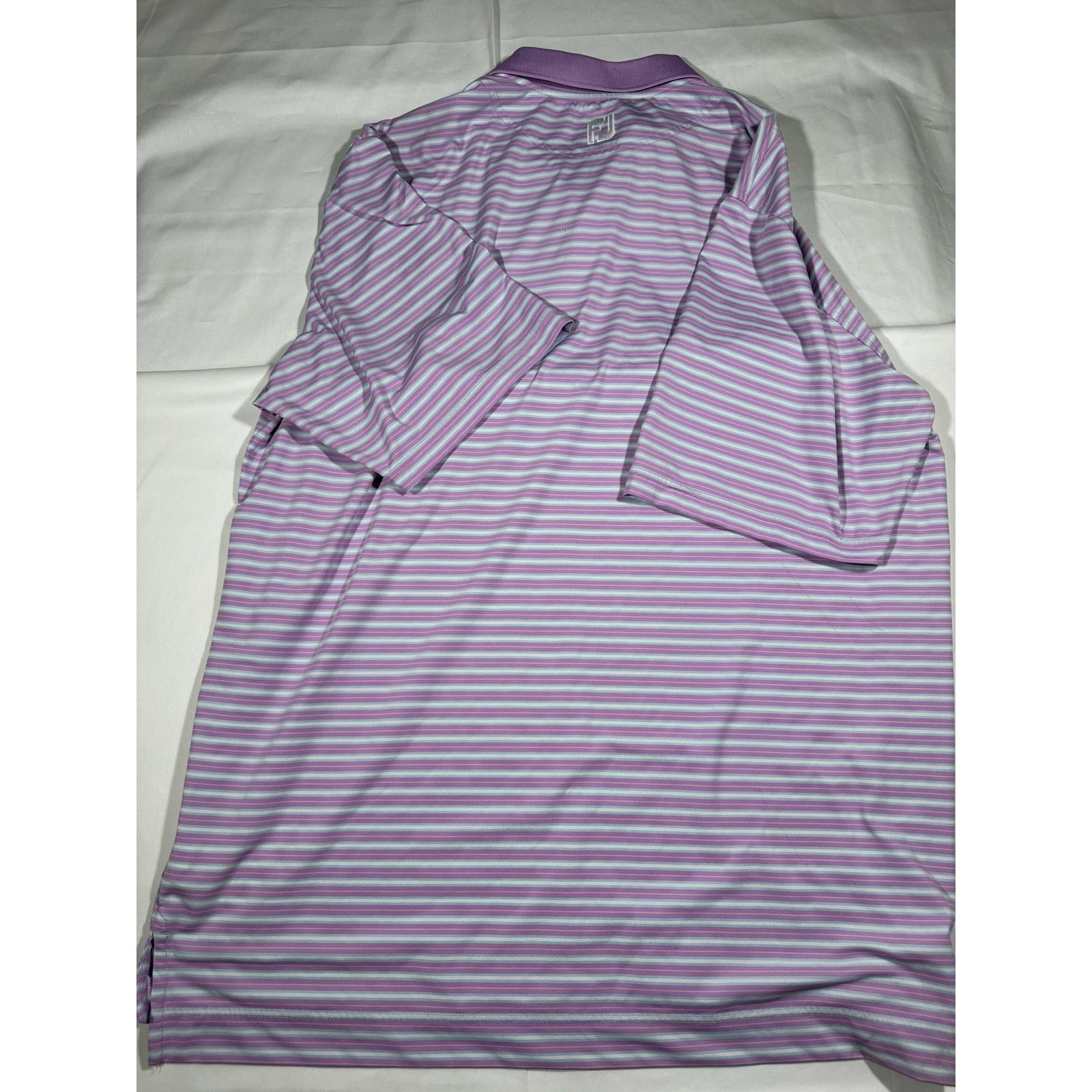 Footjoy FootJoy Mens Golf Polo XXL Pink And Stripe Performance Shirt Size US XXL / EU 58 / 5 - 2 Thumbnail