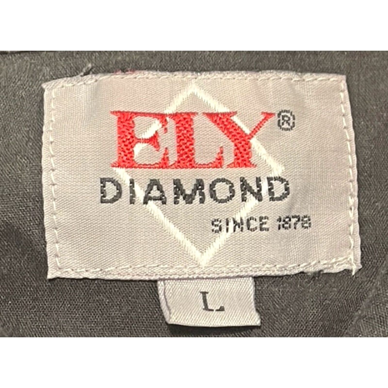 Vintage VINTAGE ELY DIAMOND CATTLEMEN Western Shirt Long Sleeve Snap Embroidered Size L Black Mens Size US L / EU 52-54 / 3 - 5 Thumbnail