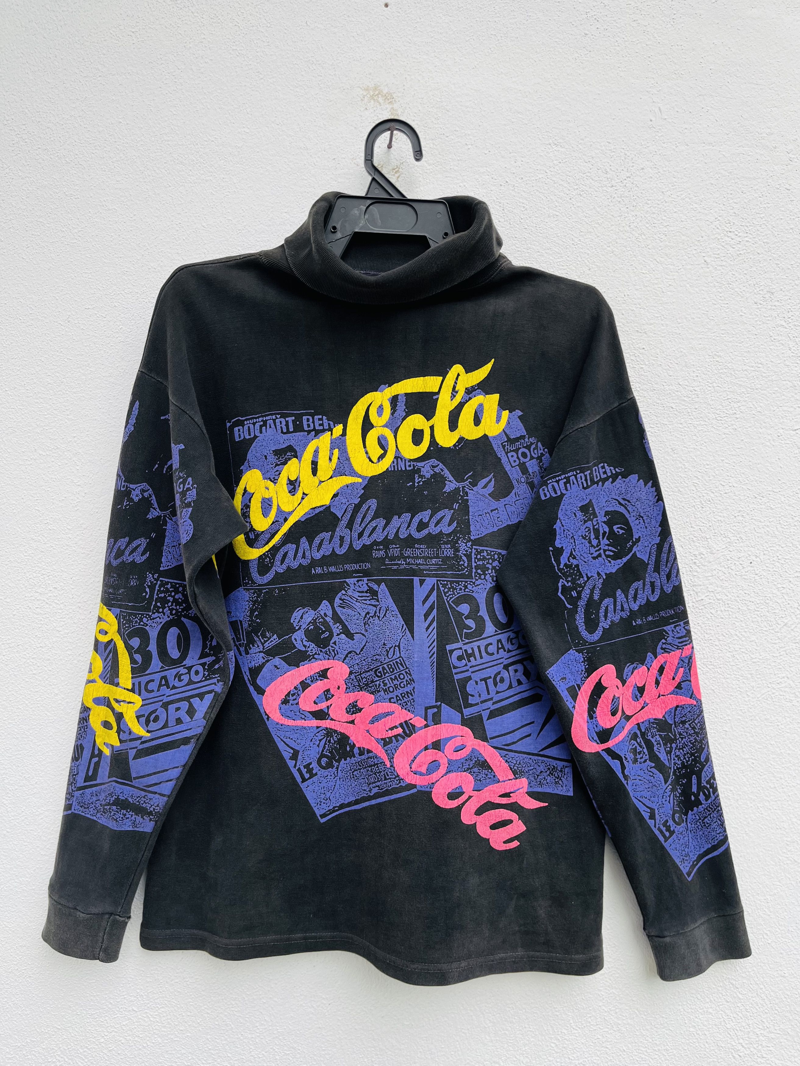 Printed Sweatshirt Vintage Coca Cola Jumper Vintage Coca Cola