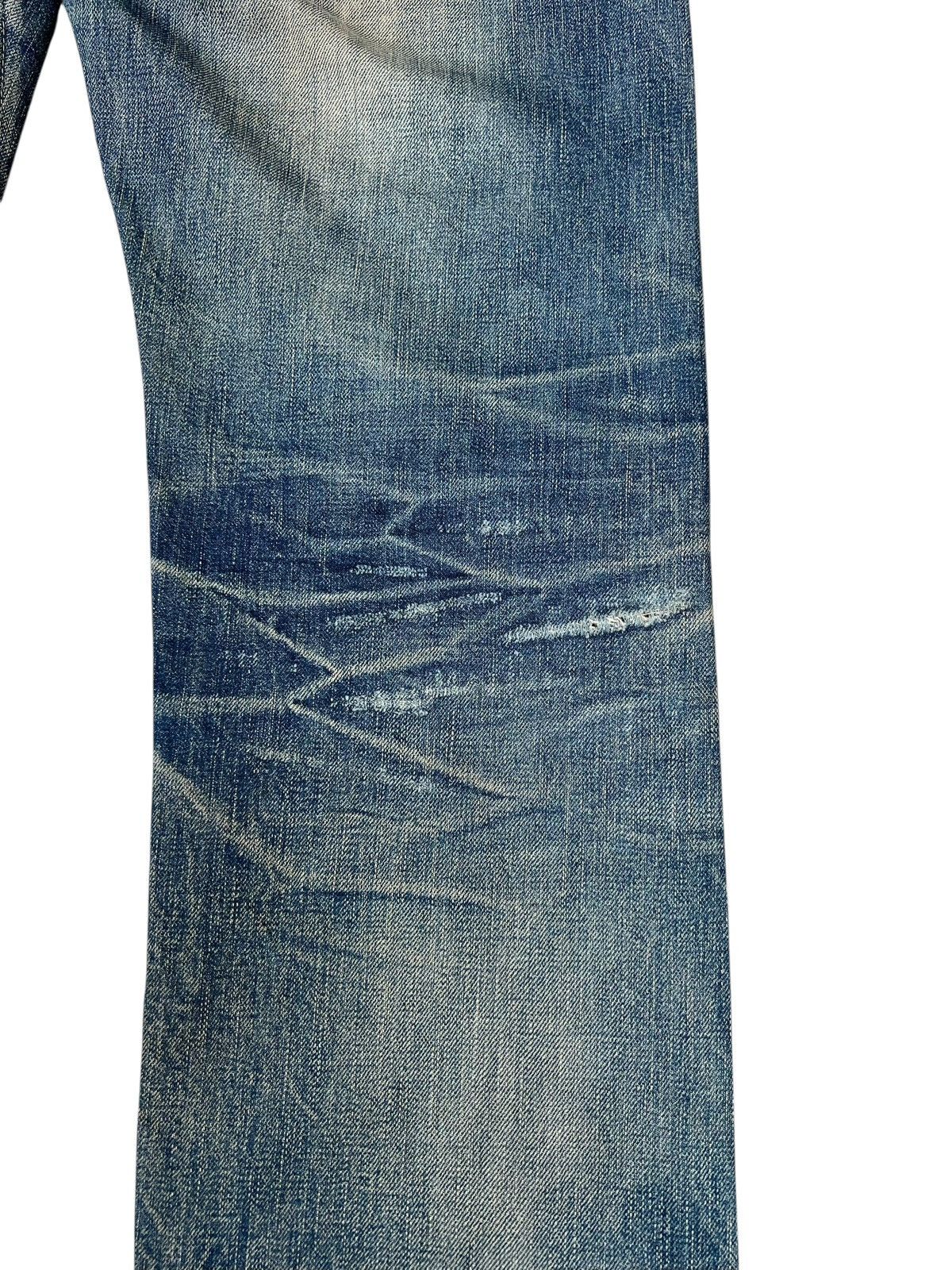 Full Count & Co. Trashed VTG Full Count Aging Dirty Mud Denim Selvedge Jeans Size US 32 / EU 48 - 22 Thumbnail
