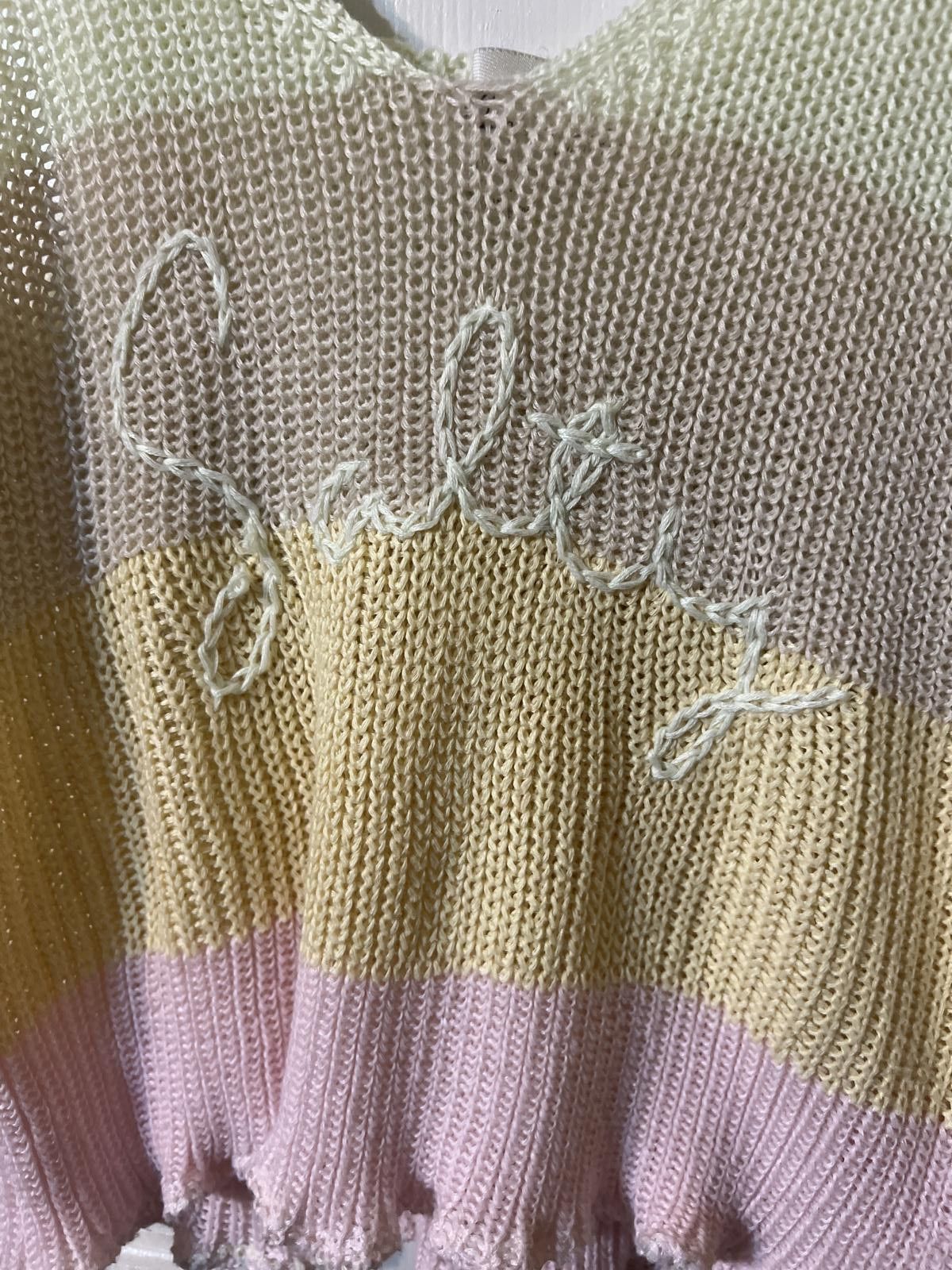 Other Knit Tank Top with 'Salty' Embroidery coastal grandma M Size ONE SIZE - 3 Thumbnail