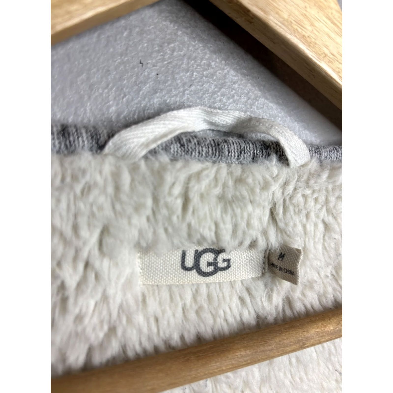 Ugg UGG Coatigan Jacket Women Medium Gray Fleece Open Front Sherpa Lined Cardigan Size M / US 6-8 / IT 42-44 - 5 Thumbnail