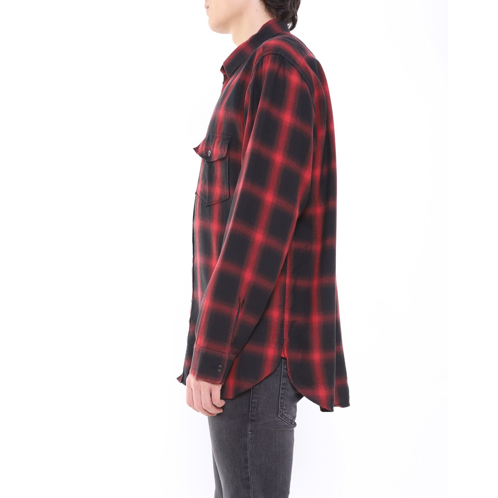 Saint Laurent Paris FW13 Oversized Flannel in Red & Black Checked Wool Size US XL / EU 56 / 4 - 4 Thumbnail