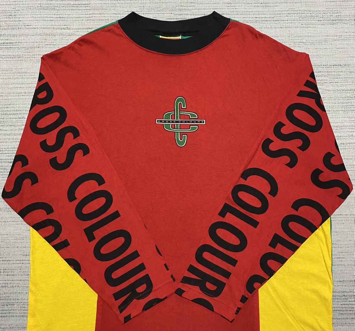 Cross Colours Vintage Cross Colours Three Tone Collor Long Sleeve T-Shirt Size US XL / EU 56 / 4 - 2 Thumbnail