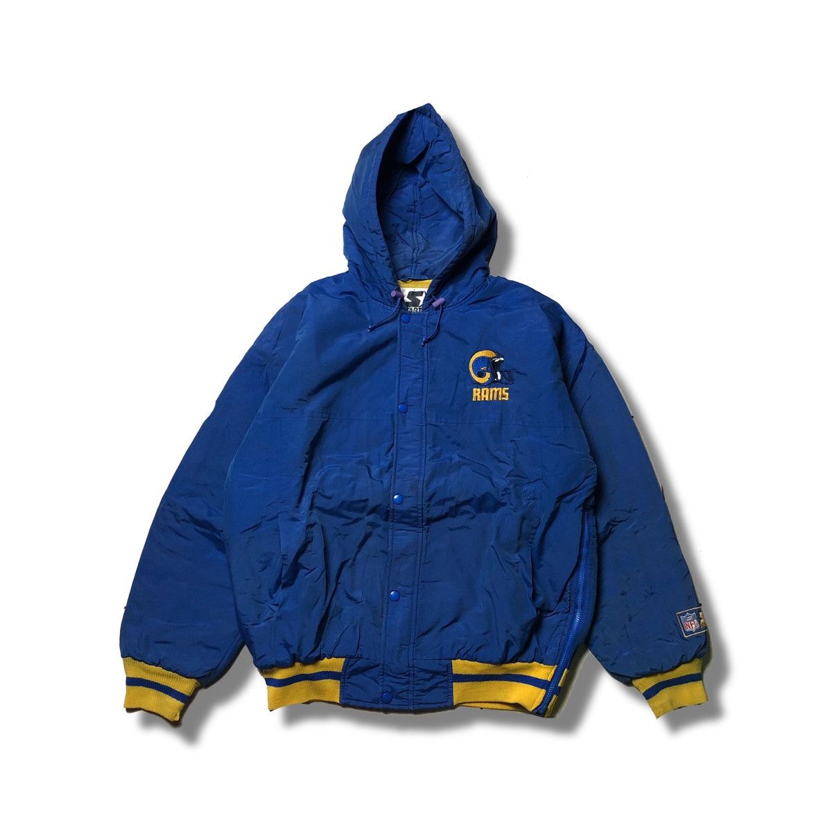 image of VTG 90's Starter Nfl Los Angeles Rams Jacket in Blue, Men's (Size XL)