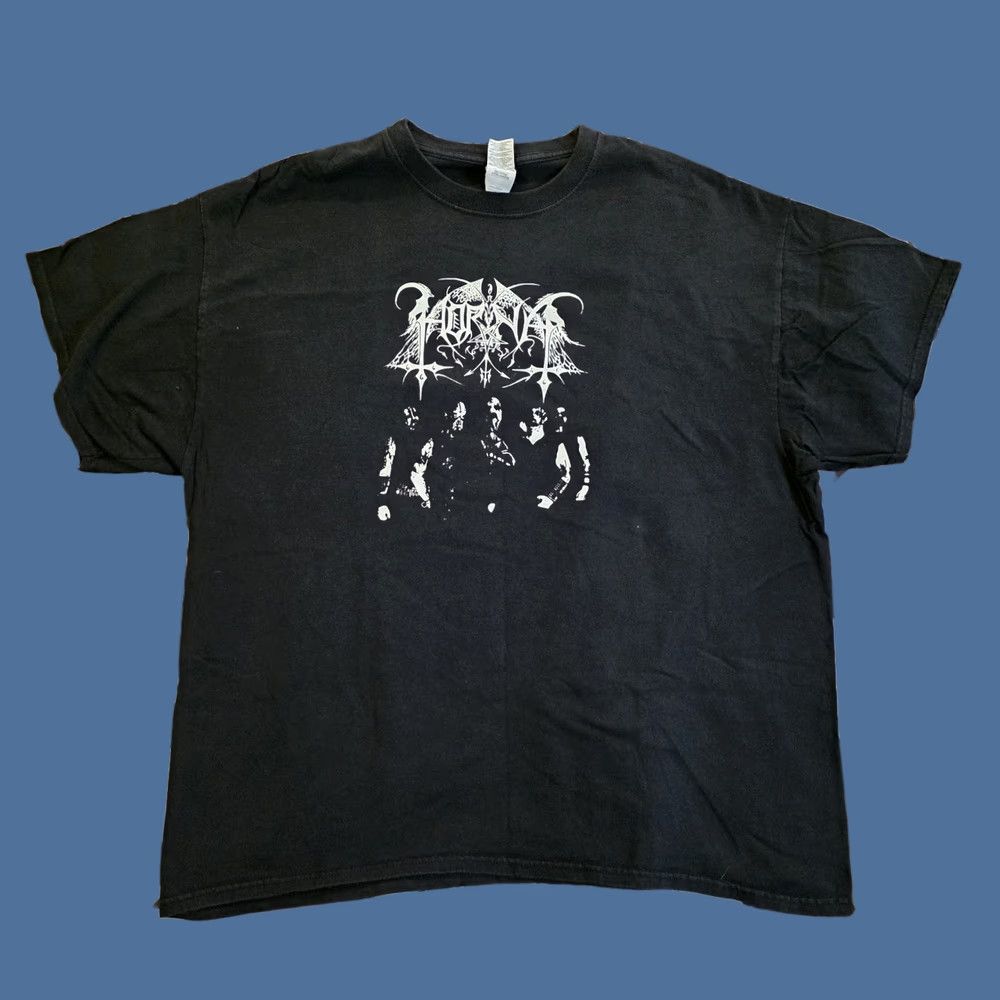 Gildan Horna Sudentaival Black Death Metal T Shirt Graphic Print Men XL Crew Neck Short Sleeve T-Shirt Gildan Cotton Size US XL / EU 56 / 4 - 1 Thumbnail