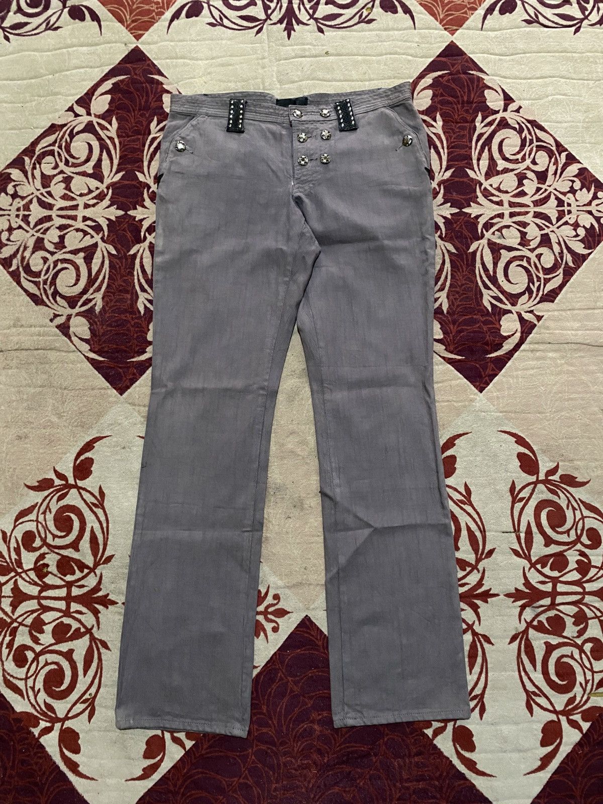 If Six Was Nine Rare Nstyle Japan Denim Snake Skin Studded Size US 33 - 1 Thumbnail